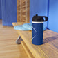 Blue Stainless Steel Minnetonka M Baseball Water Bottle