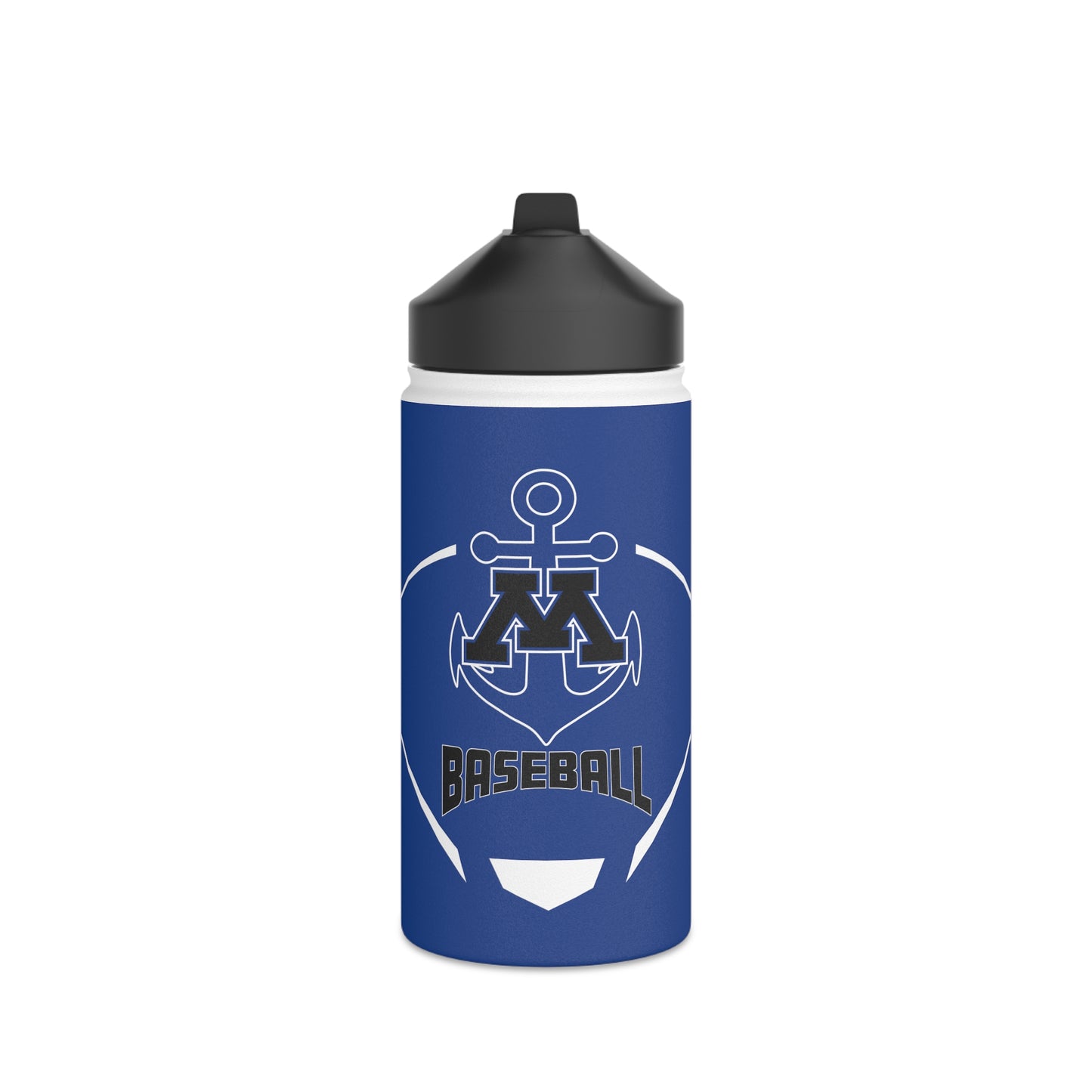 Blue Stainless Steel Minnetonka Anchor Baseball Water Bottle