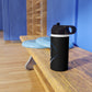 Black Stainless Steel Minnetonka M Baseball Water Bottle