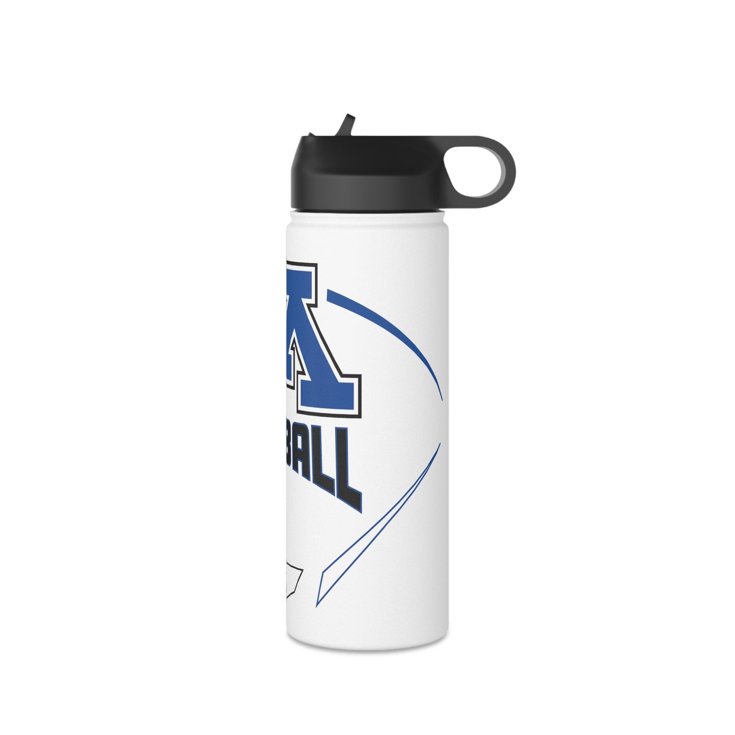 White Stainless Steel Minnetonka M Baseball Water Bottle