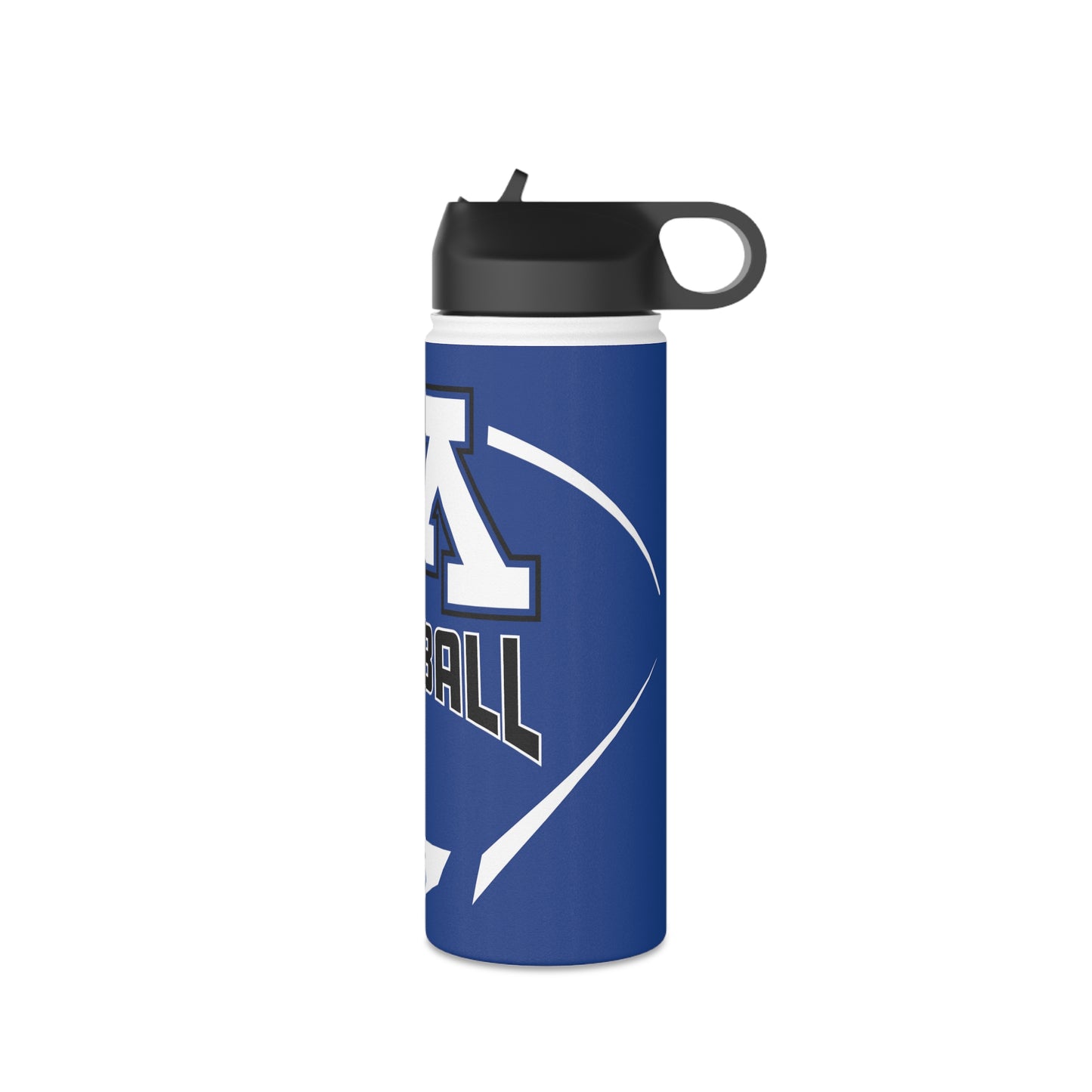 Blue Stainless Steel Minnetonka M Baseball Water Bottle