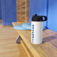 White Stainless Steel Tonka Baseball Plate Logo Water Bottle