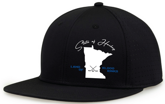 Land of 10k Rinks - Perforated Flat Bill Snapback Hat