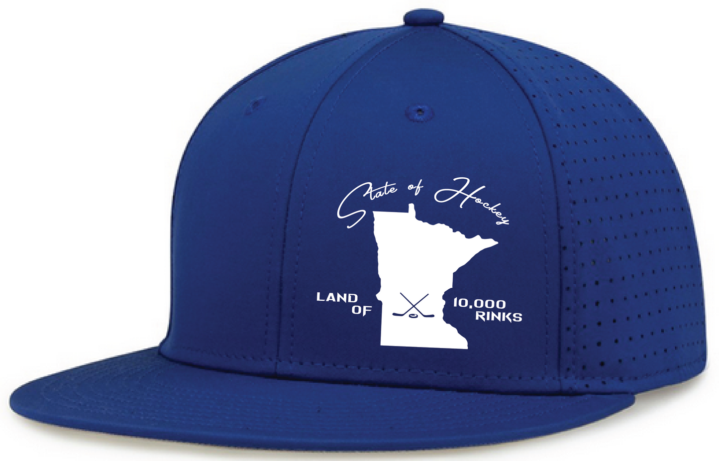 Land of 10k Rinks - Perforated Flat Bill Snapback Hat