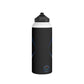 Black Stainless Steel Minnetonka M Baseball Water Bottle