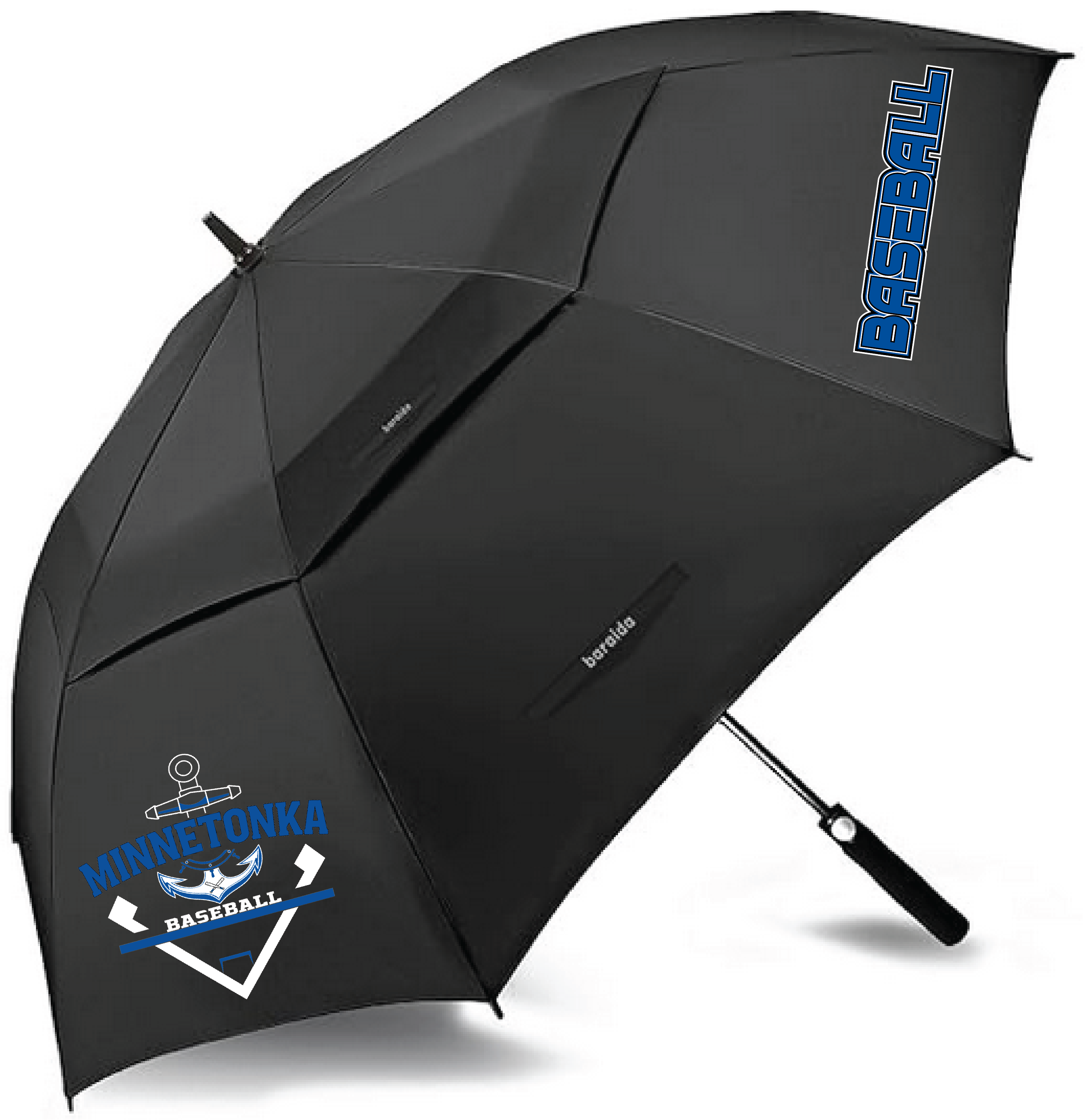 Baseball 62" Vented Canopy Umbrella