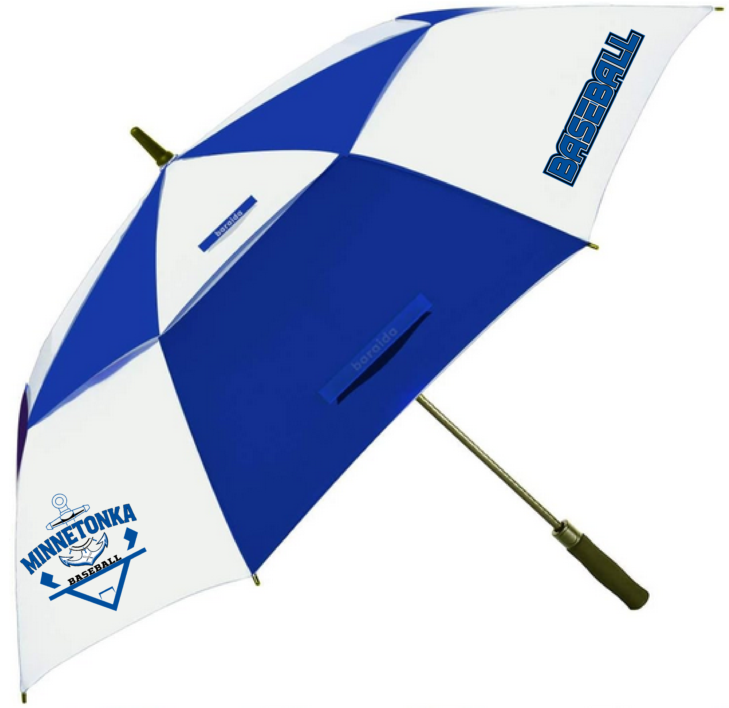 Baseball 62" Vented Canopy Umbrella