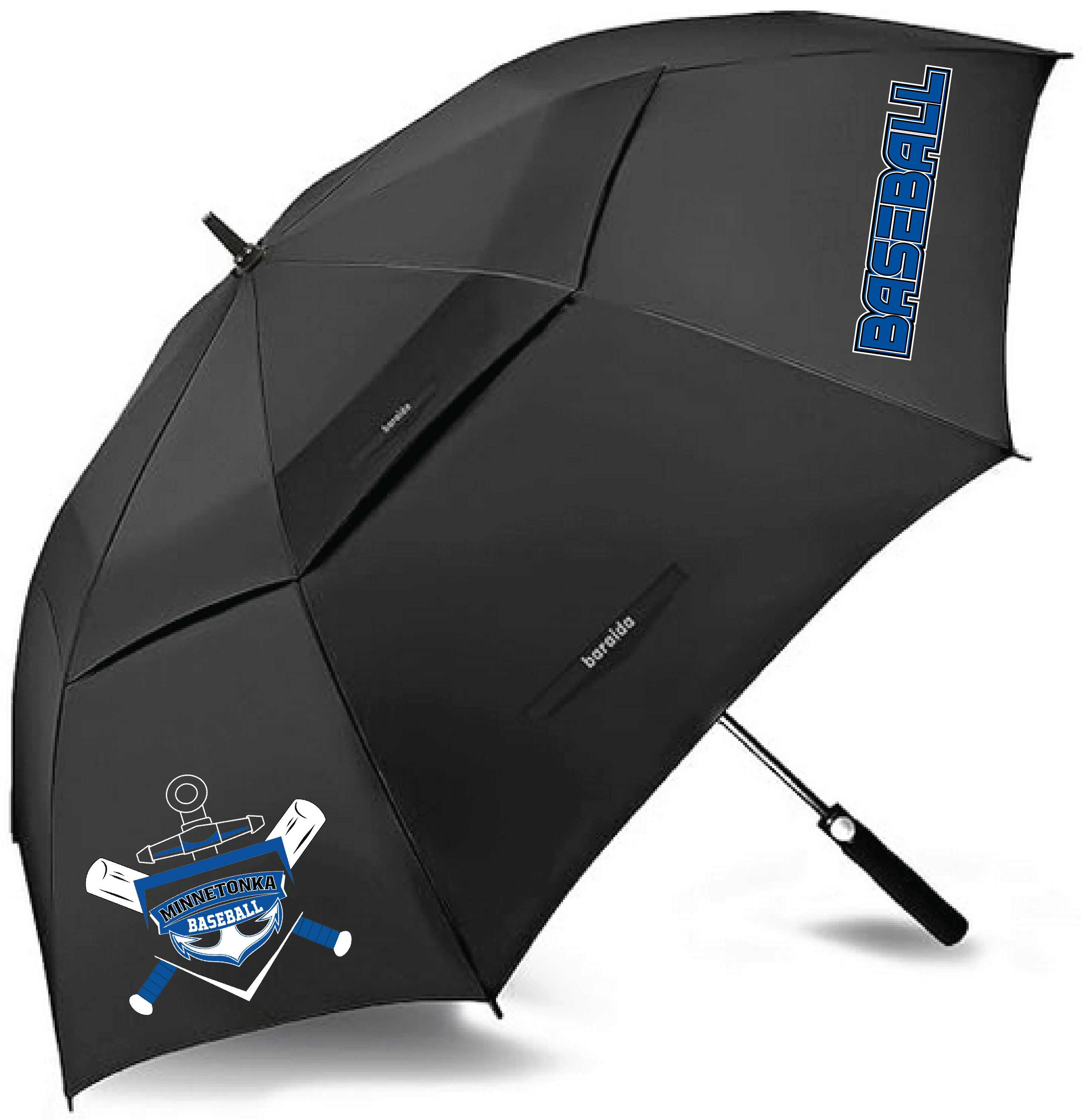 Baseball 62" Vented Canopy Umbrella