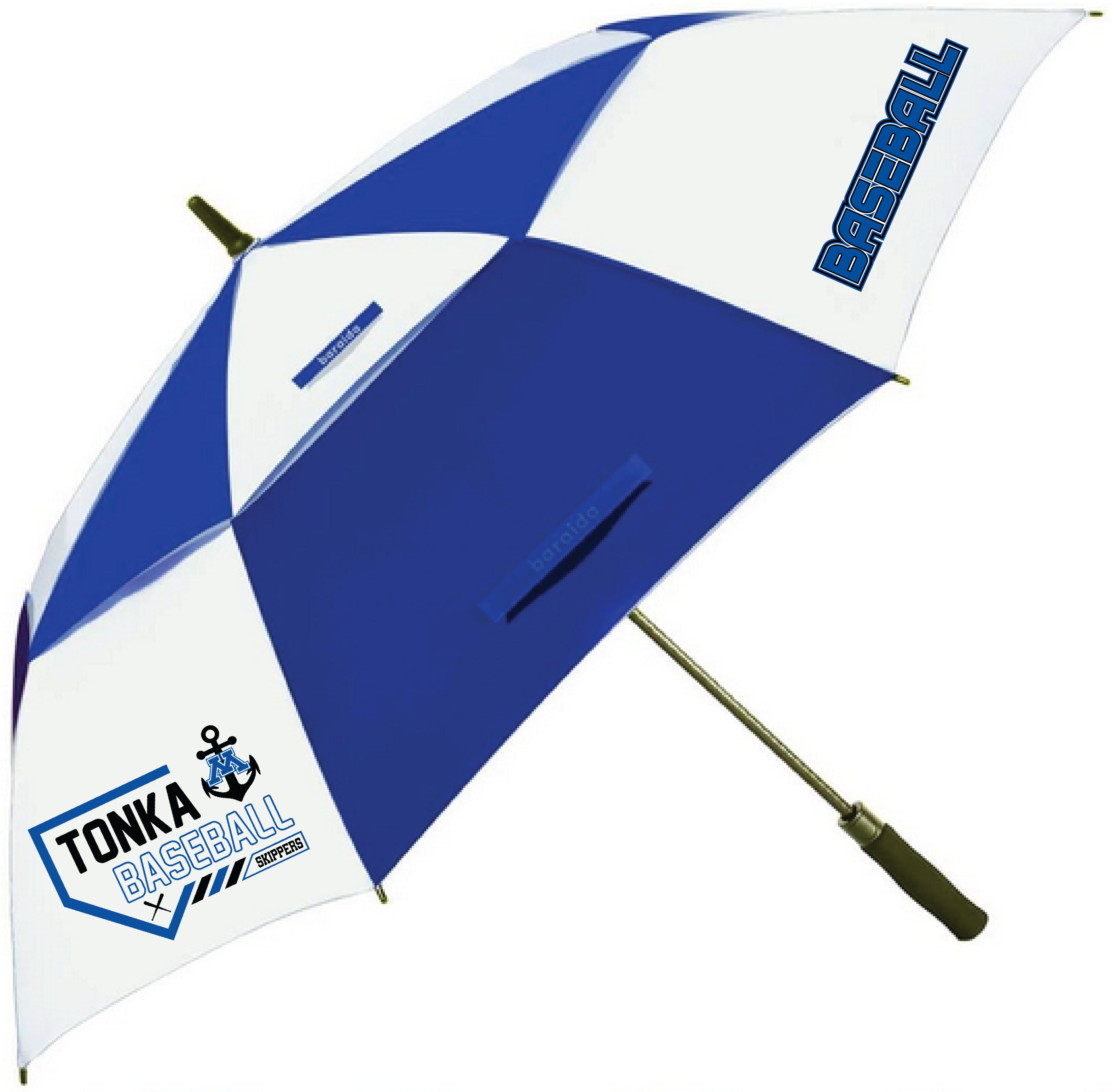 Baseball 62" Vented Canopy Umbrella