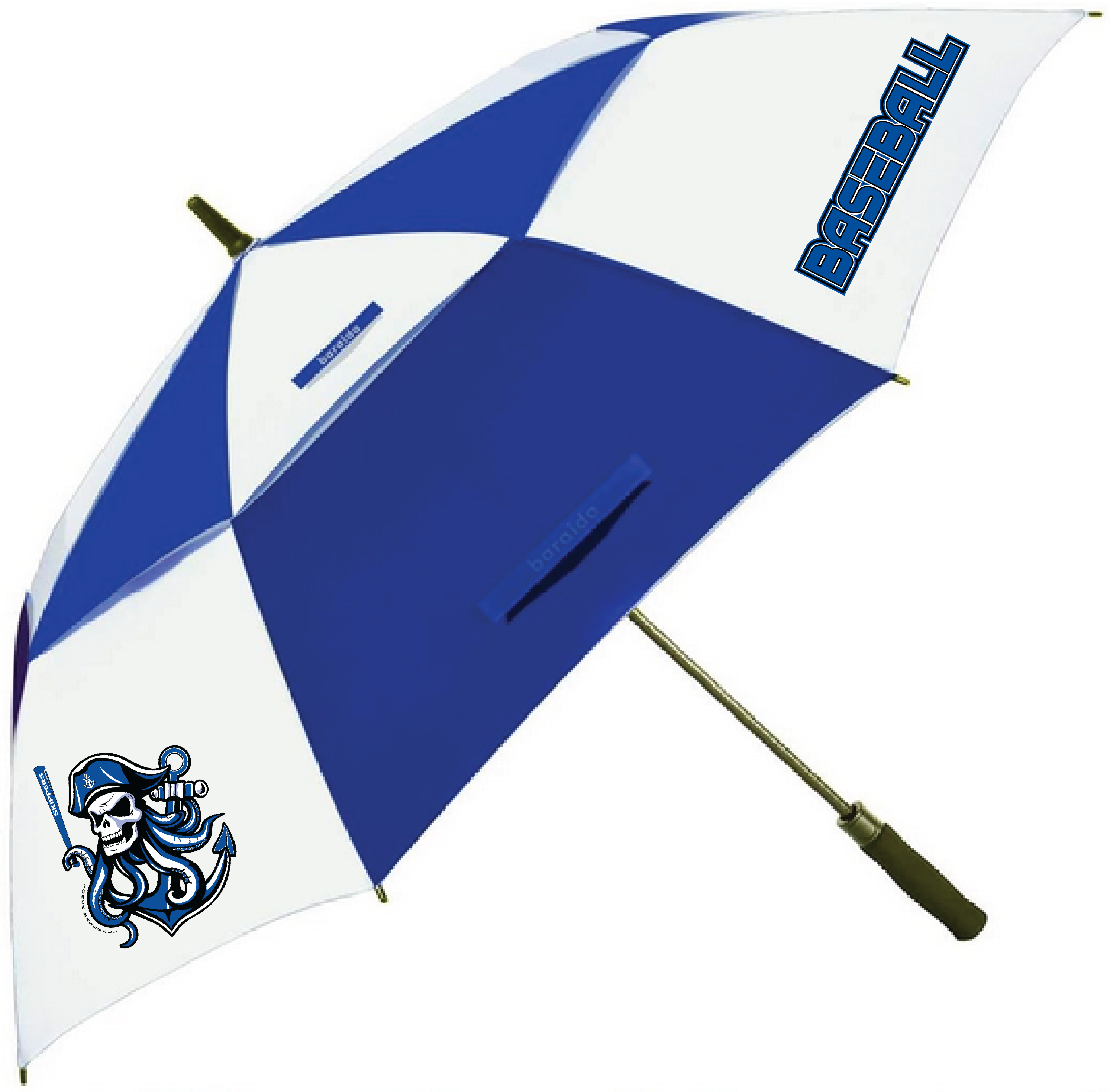 Baseball 62" Vented Canopy Umbrella