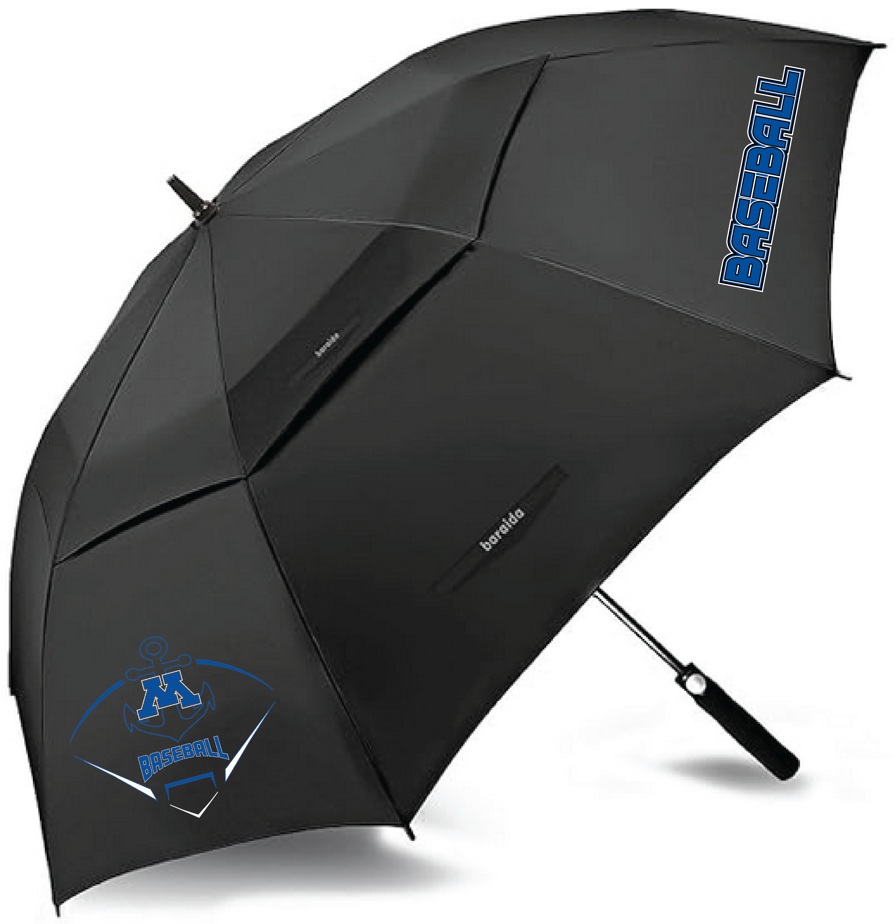 Baseball 62" Vented Canopy Umbrella