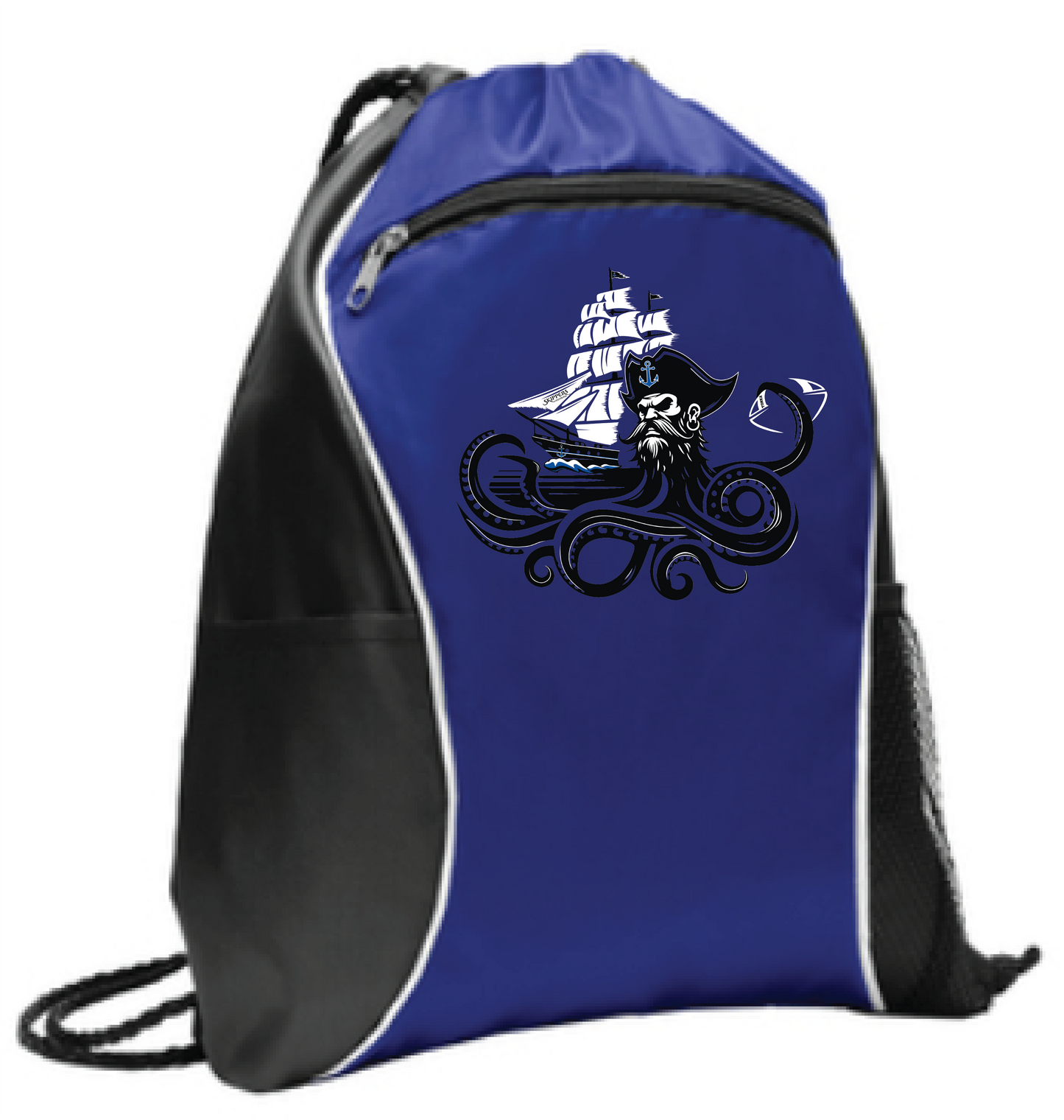 Football Drawstring Bag With Side Pockets