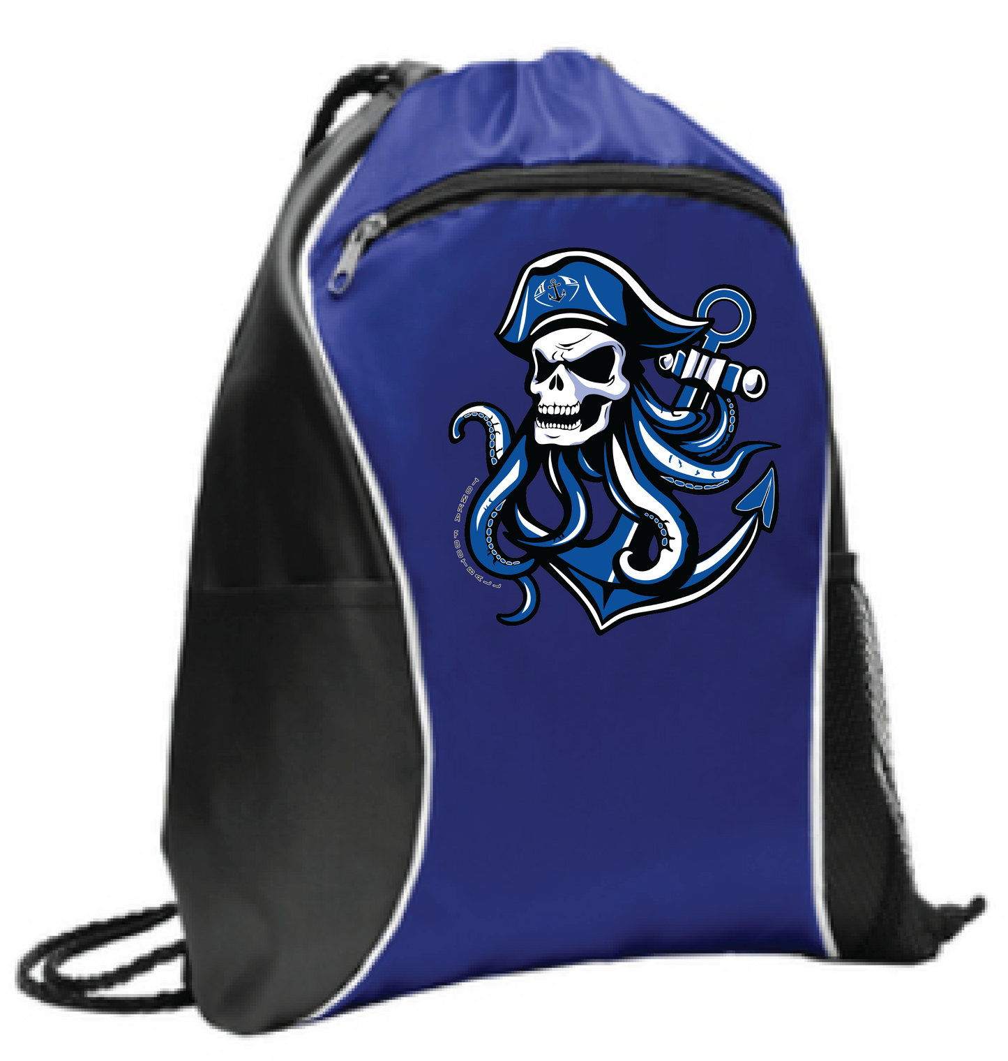 Football Drawstring Bag With Side Pockets