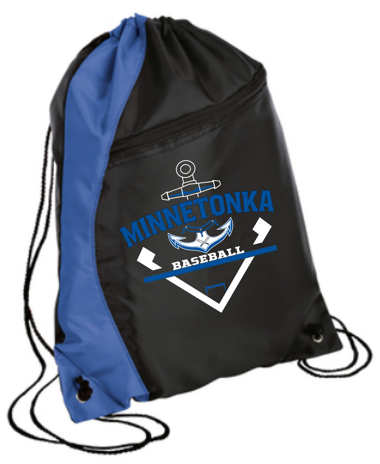 Baseball Colorblock Drawstring Bag