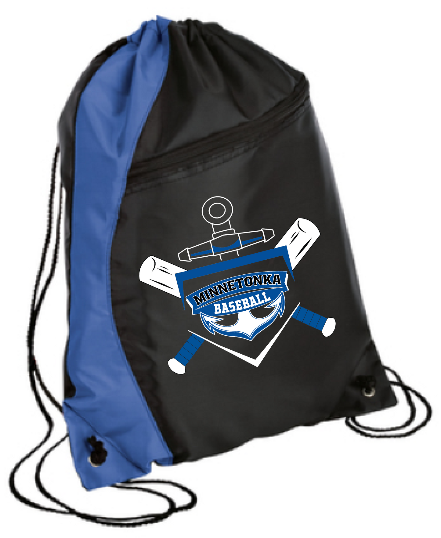 Baseball Colorblock Drawstring Bag
