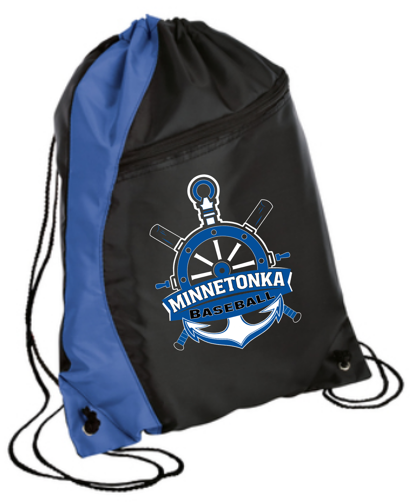 Baseball Colorblock Drawstring Bag