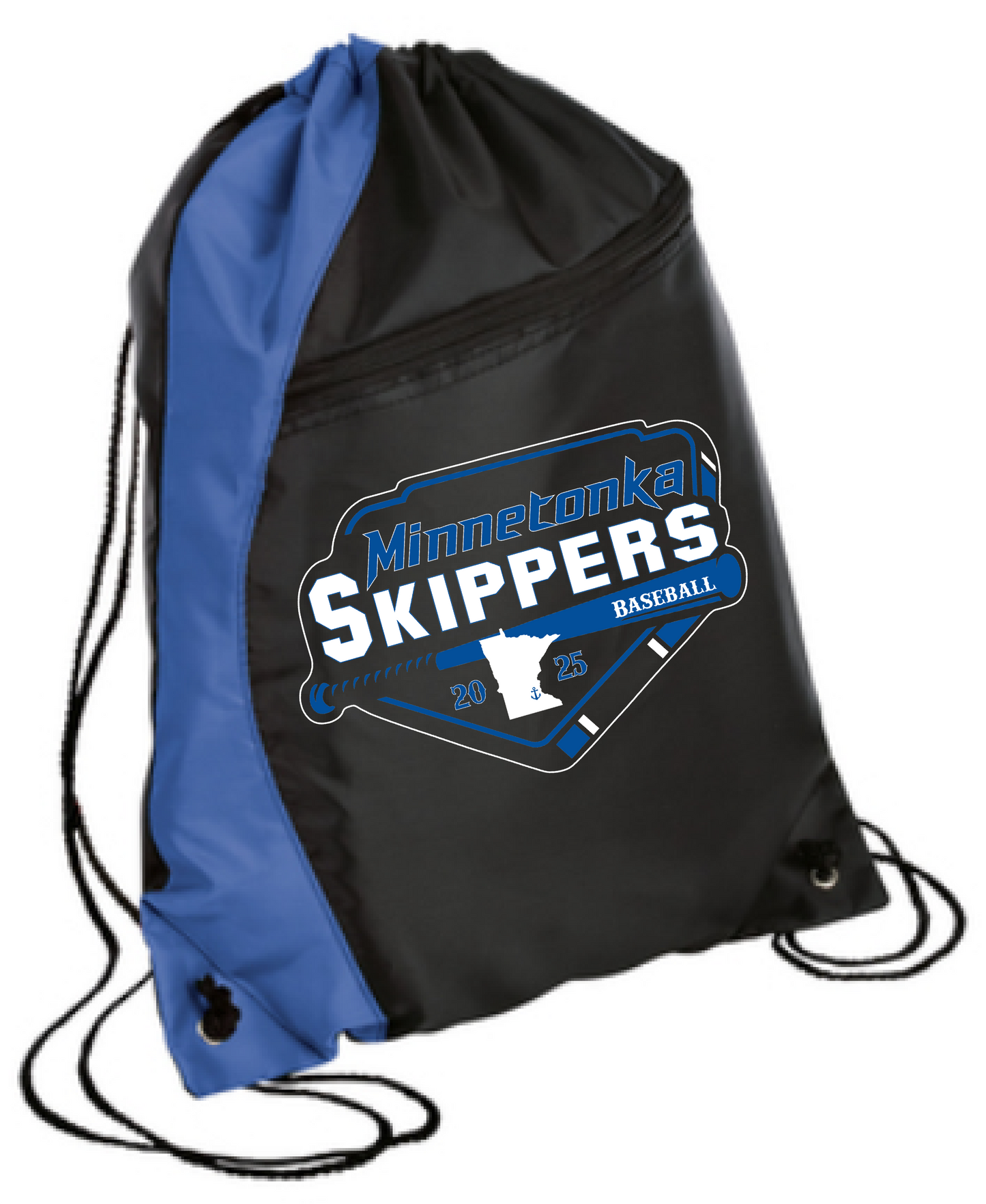 Baseball Colorblock Drawstring Bag