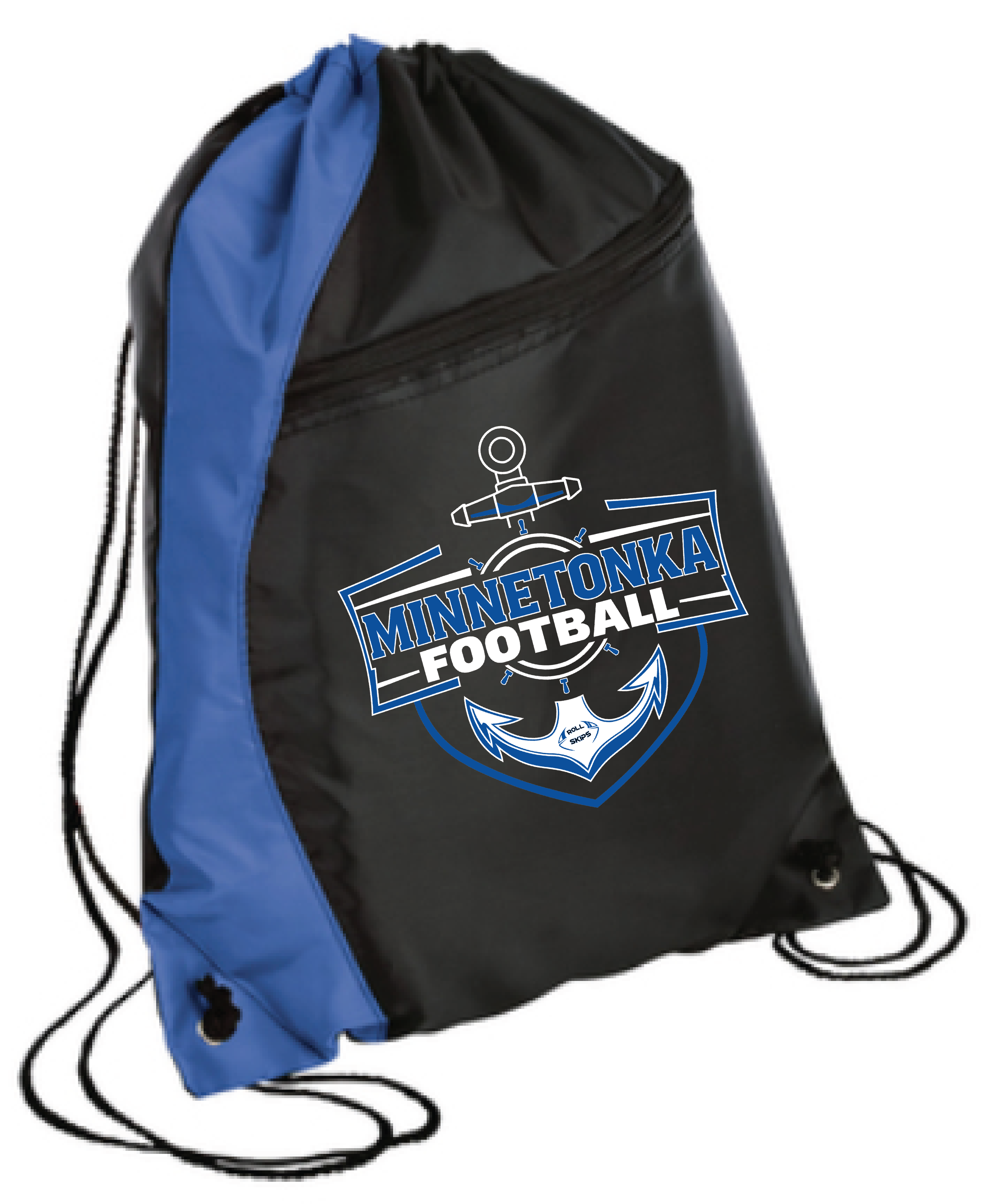 Footbball Colorblock Drawstring Bag