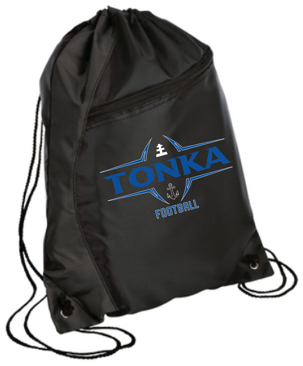 Footbball Colorblock Drawstring Bag