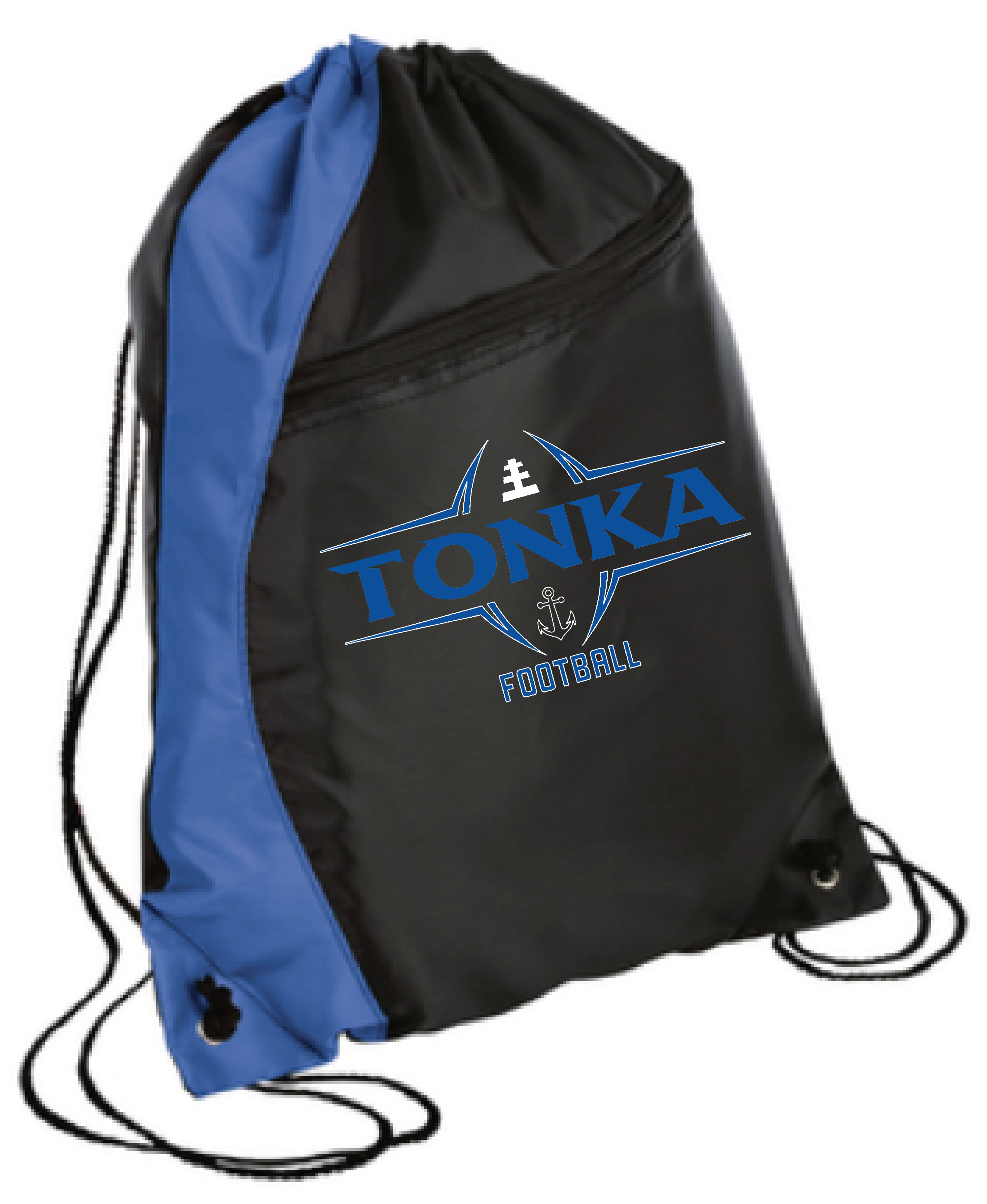 Footbball Colorblock Drawstring Bag