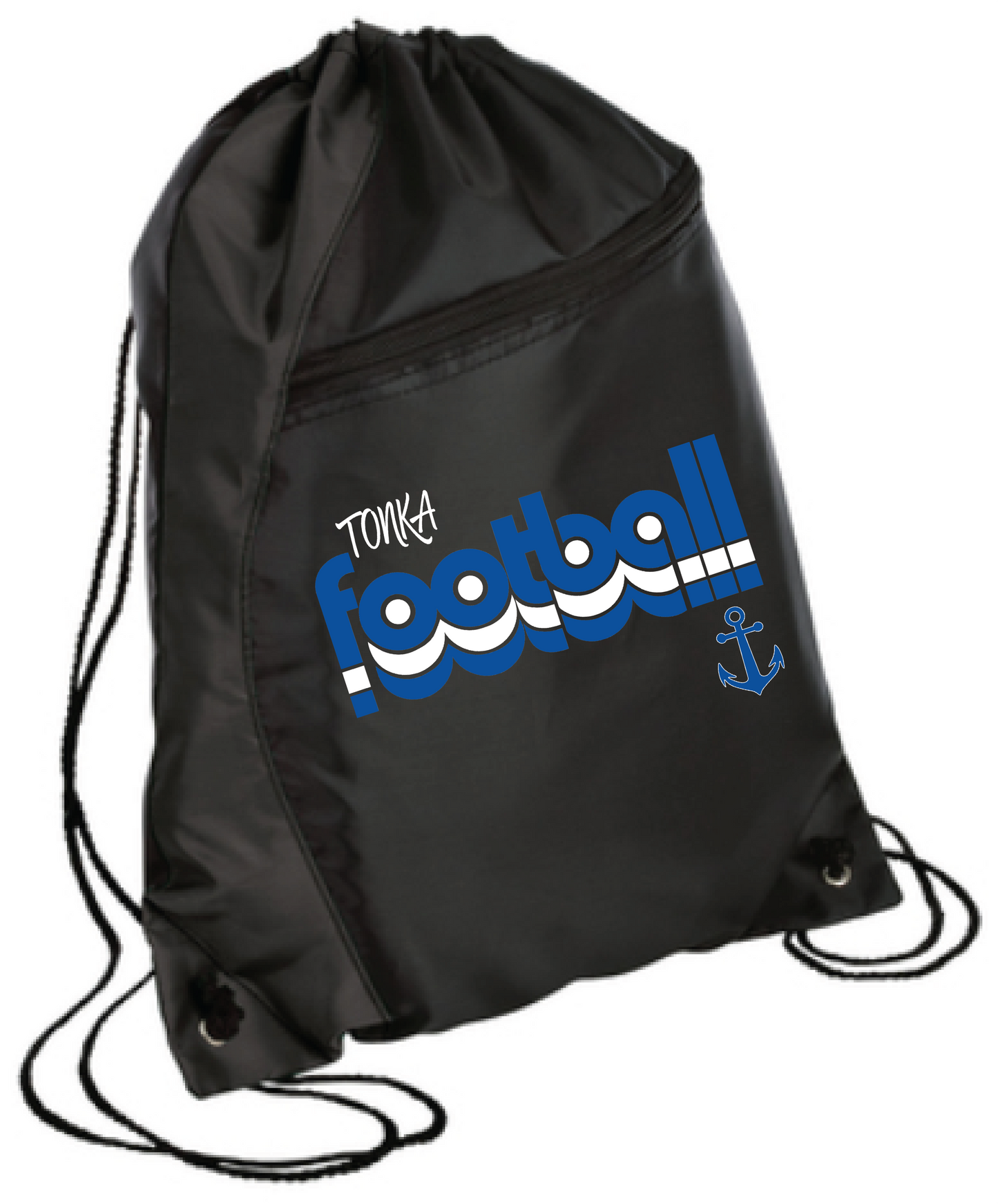 Footbball Colorblock Drawstring Bag