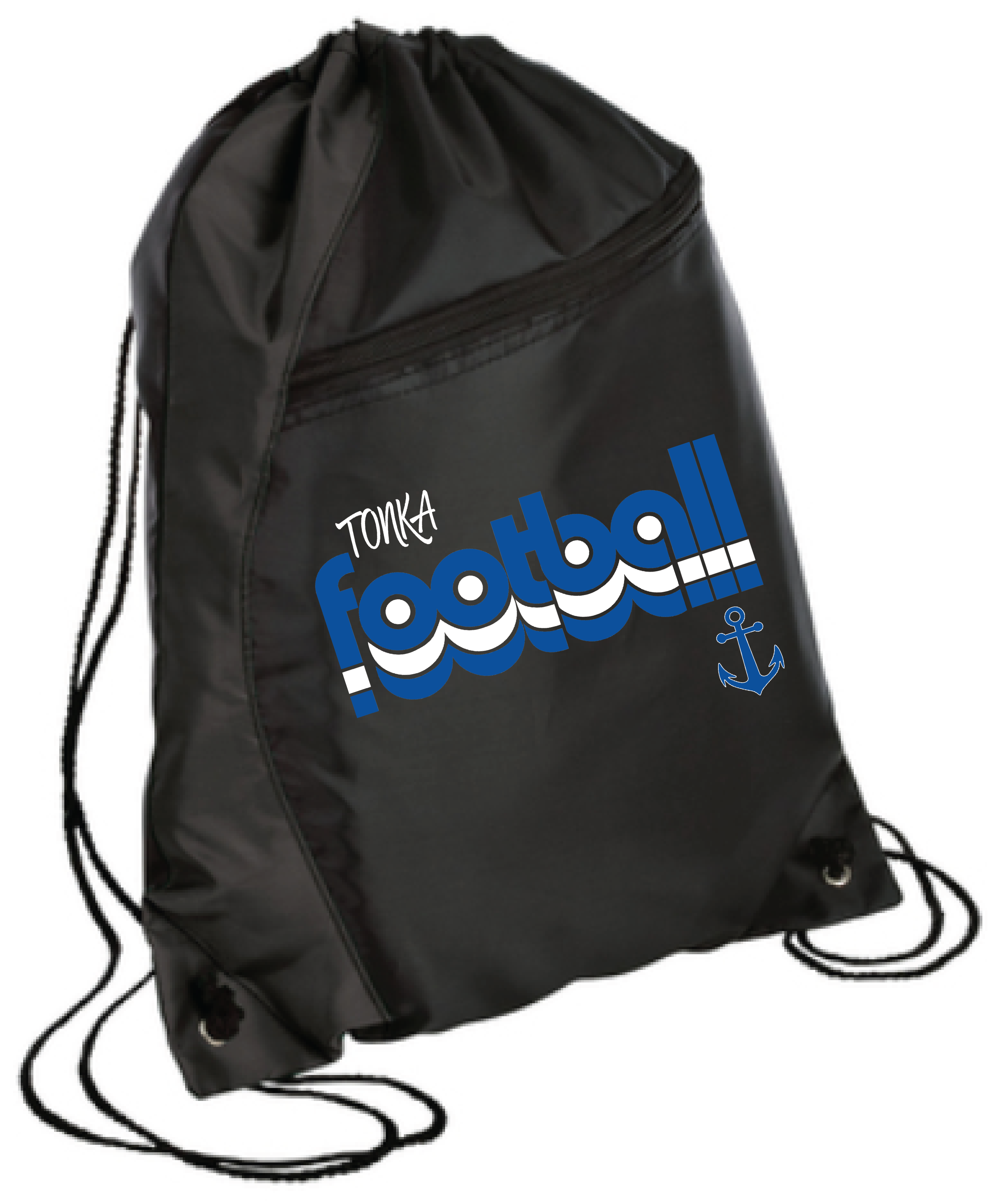 Footbball Colorblock Drawstring Bag