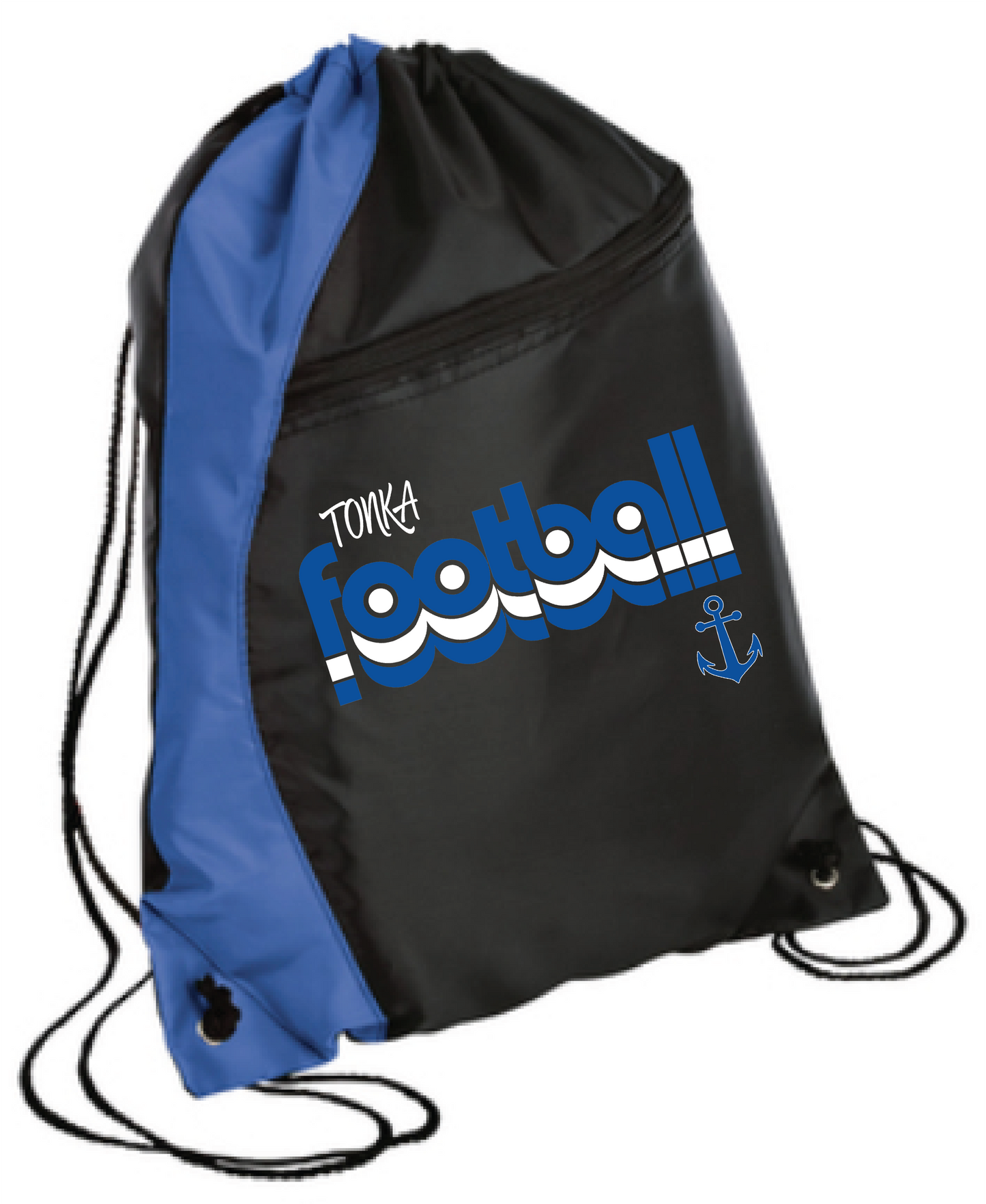 Footbball Colorblock Drawstring Bag