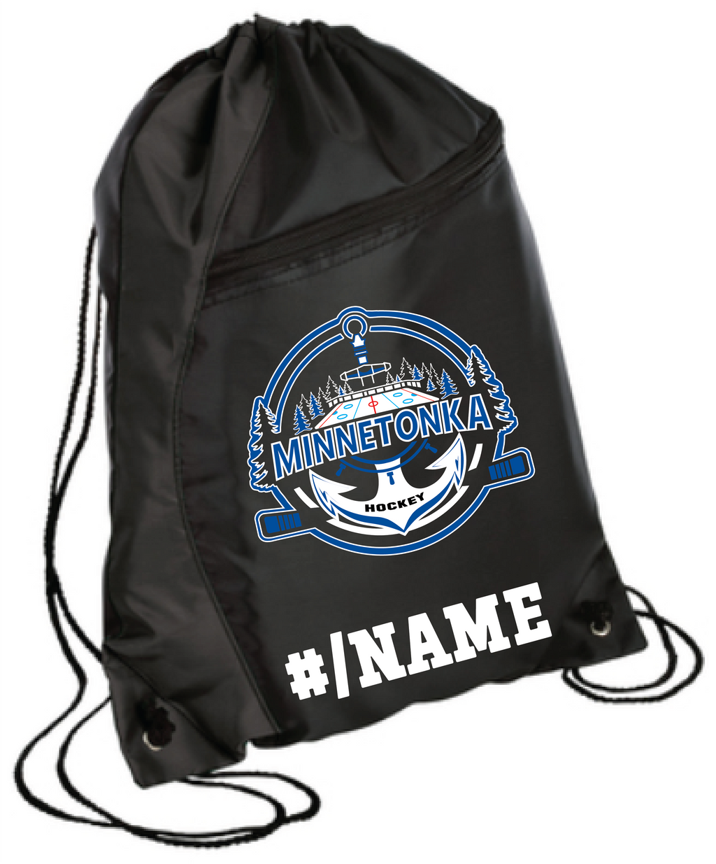 Hockey Colorblock Drawstring Bag