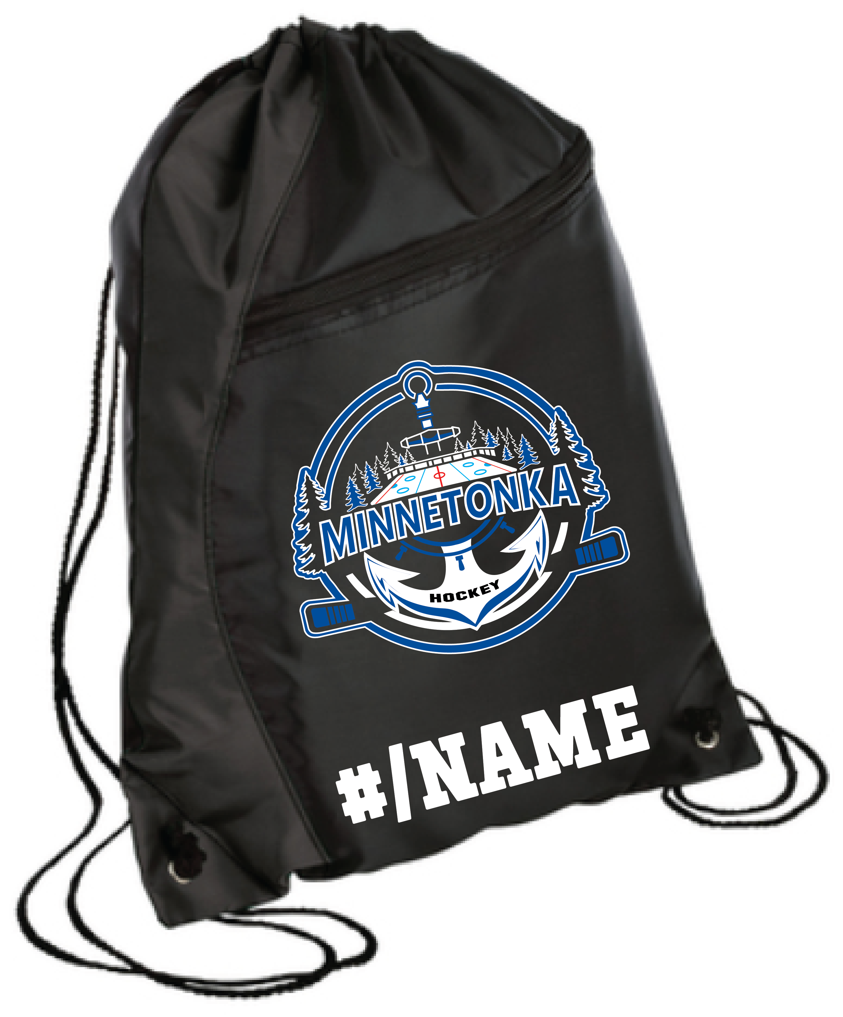Hockey Colorblock Drawstring Bag