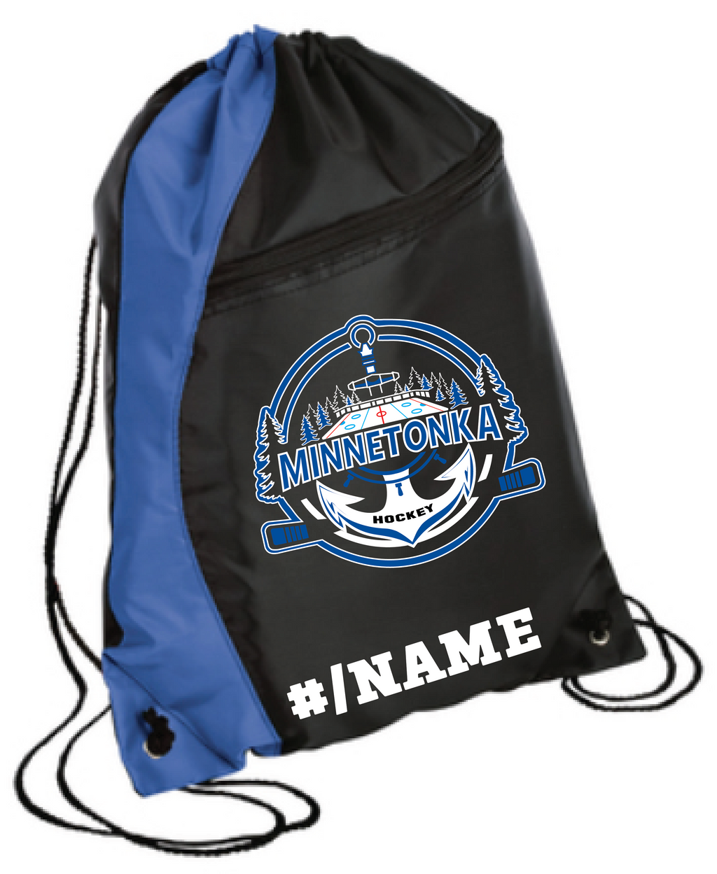 Hockey Colorblock Drawstring Bag