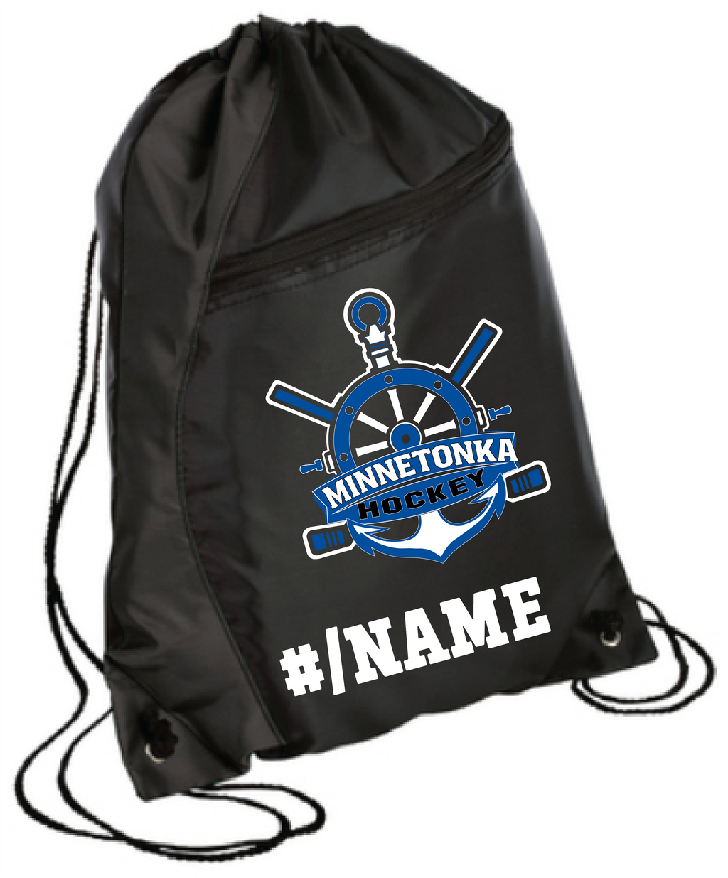 Hockey Colorblock Drawstring Bag