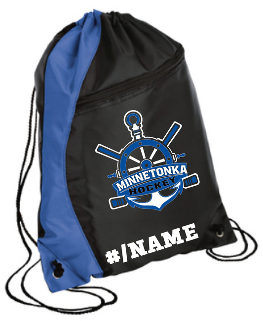 Hockey Colorblock Drawstring Bag