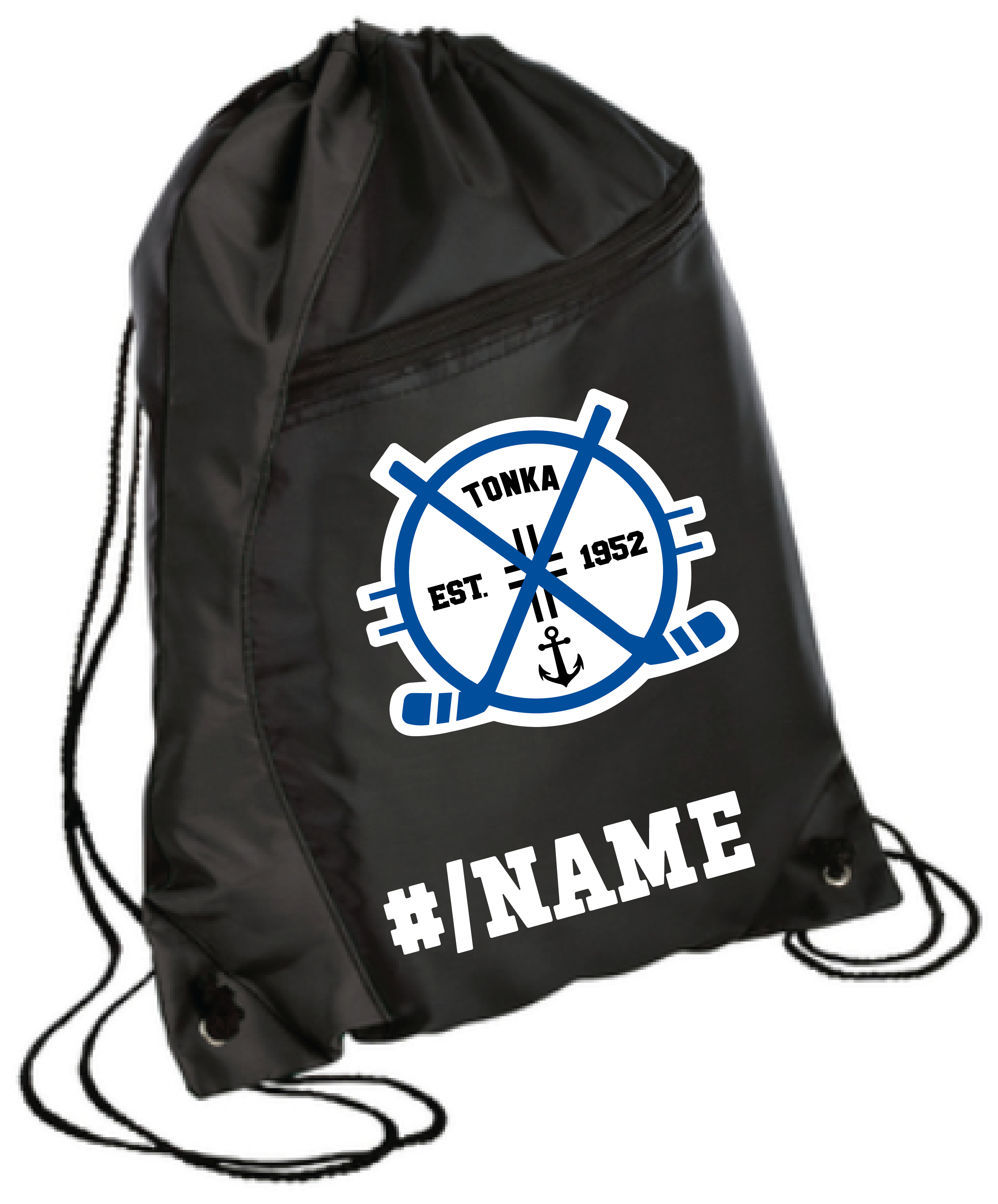 Hockey Colorblock Drawstring Bag
