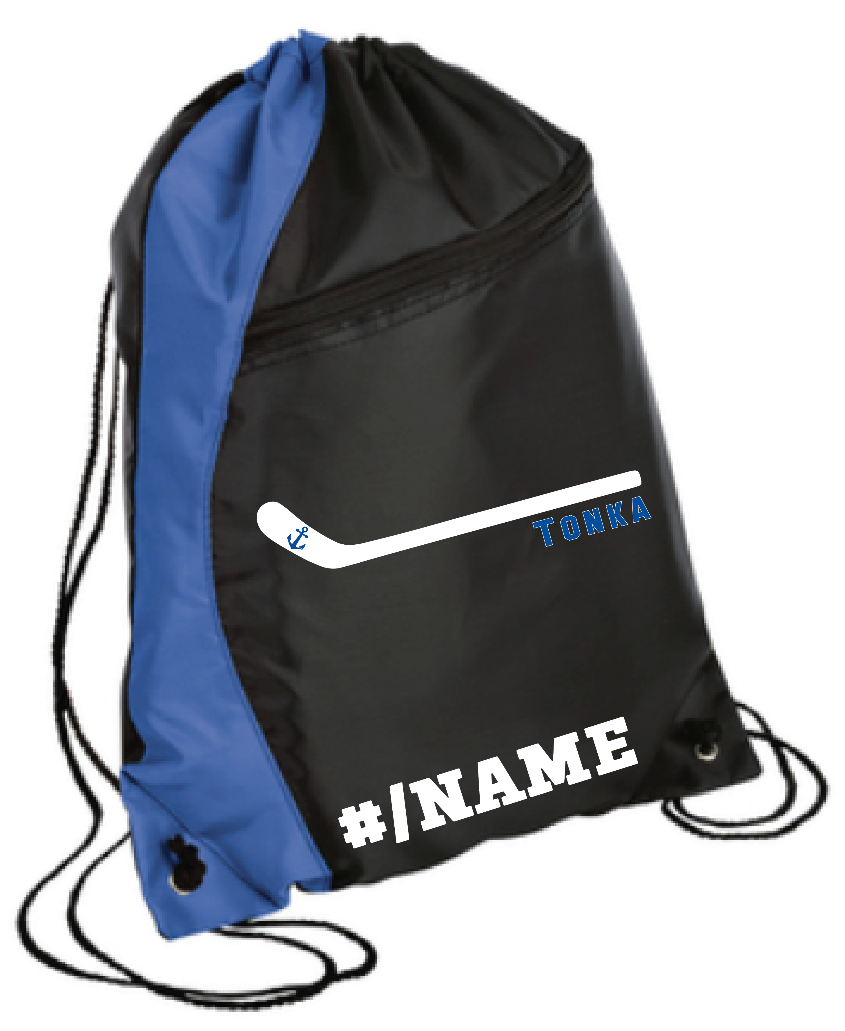 Hockey Colorblock Drawstring Bag
