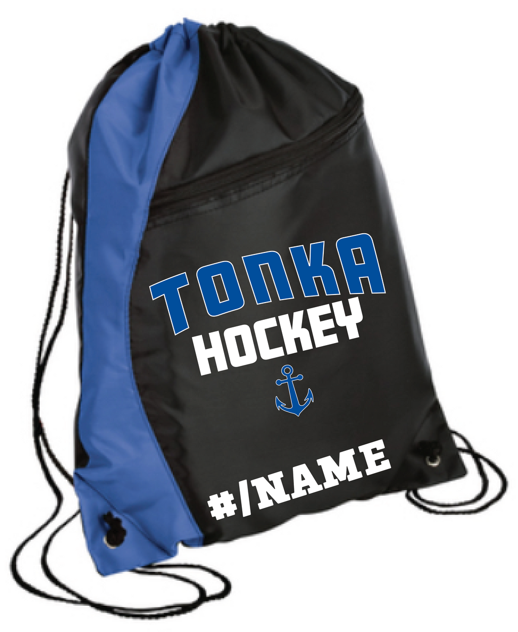 Hockey Colorblock Drawstring Bag