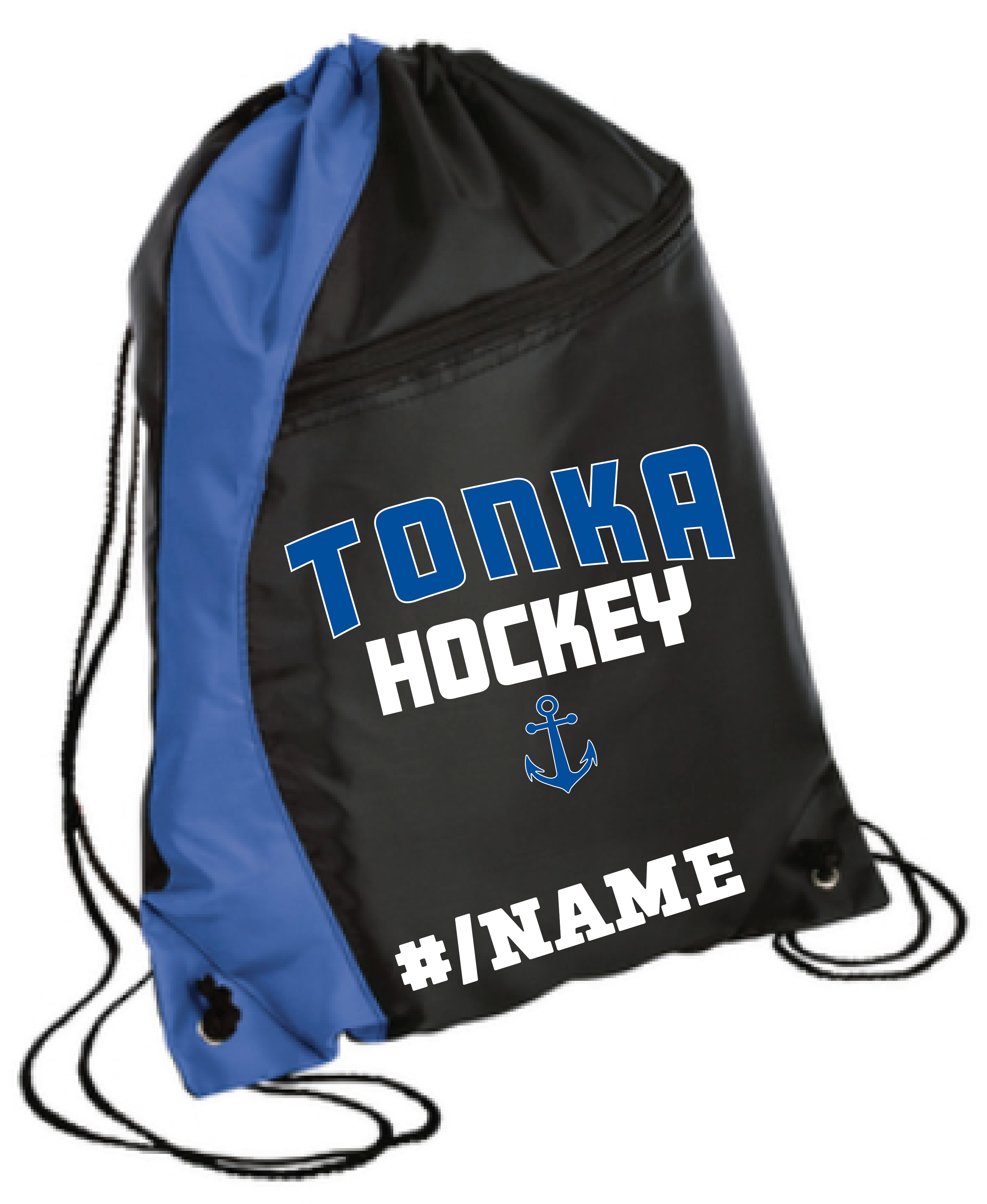 Hockey Colorblock Drawstring Bag