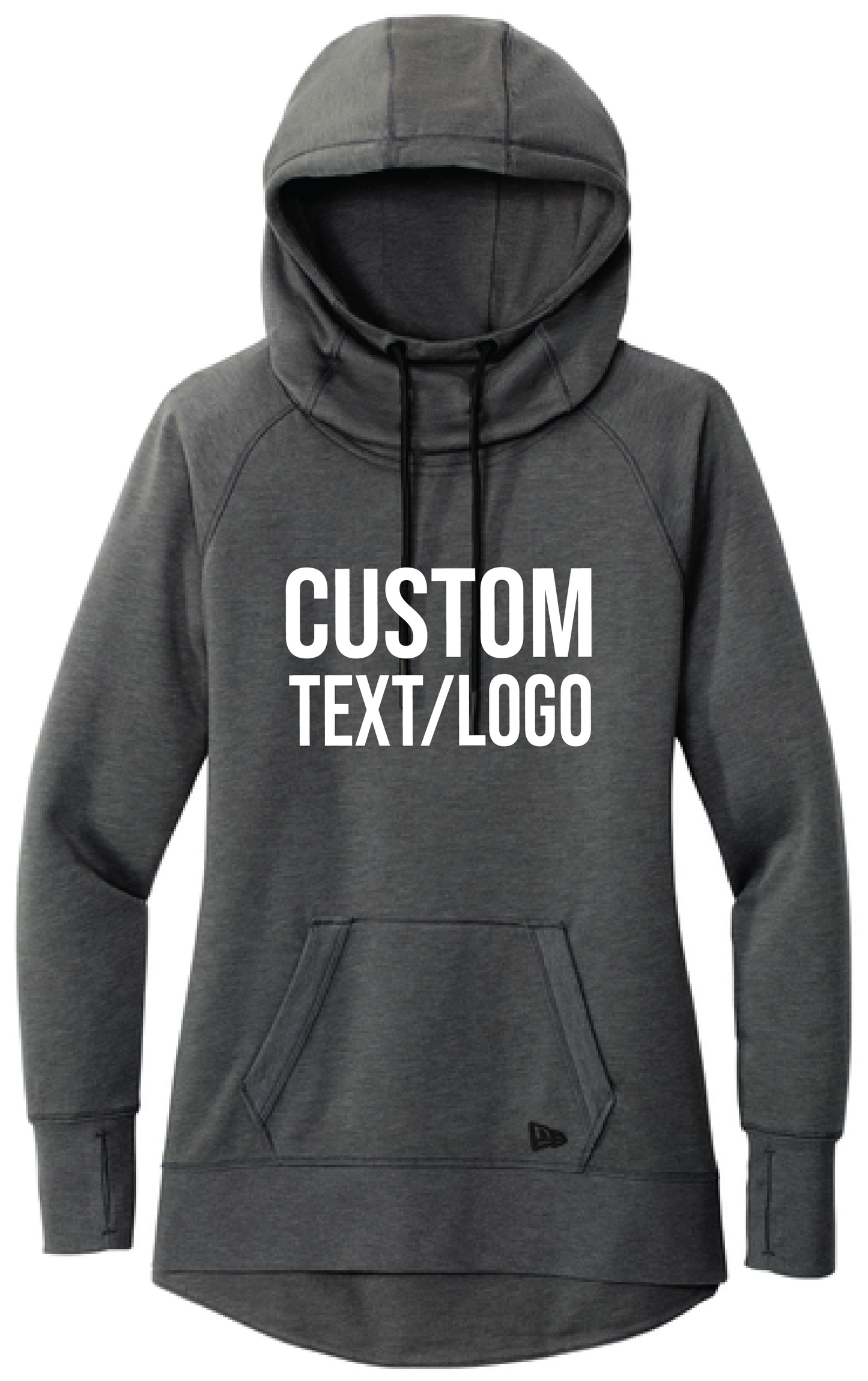 Custom Women's New Era Mid-Weight Tri-Blend Fleece Pullover Hoodie