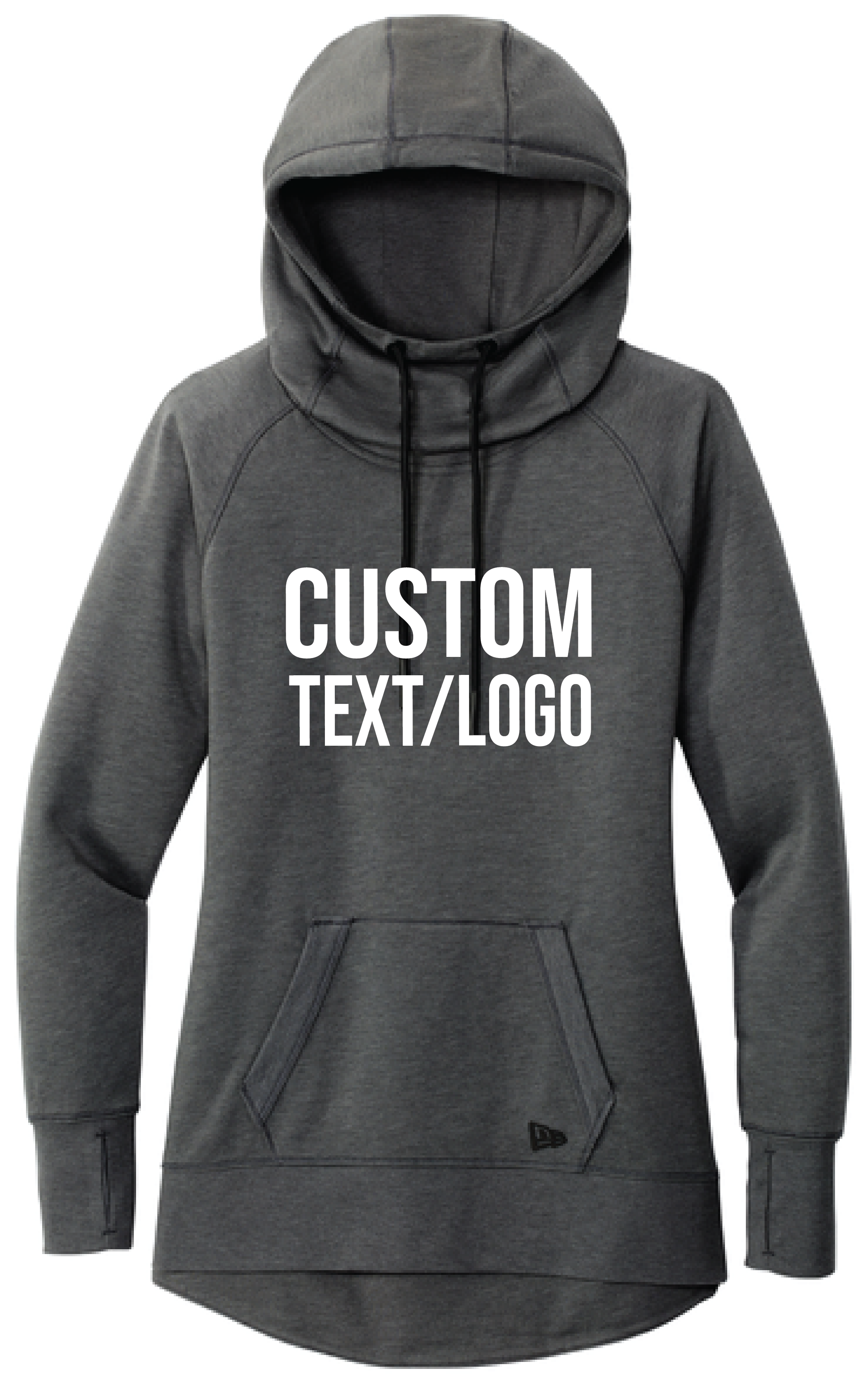 Custom Women's New Era Mid-Weight Tri-Blend Fleece Pullover Hoodie