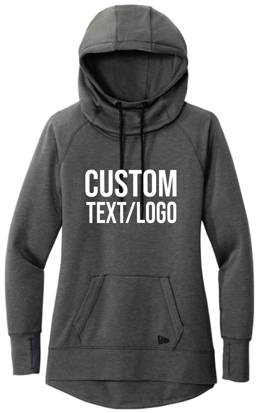 Custom Women's New Era Mid-Weight Tri-Blend Fleece Pullover Hoodie
