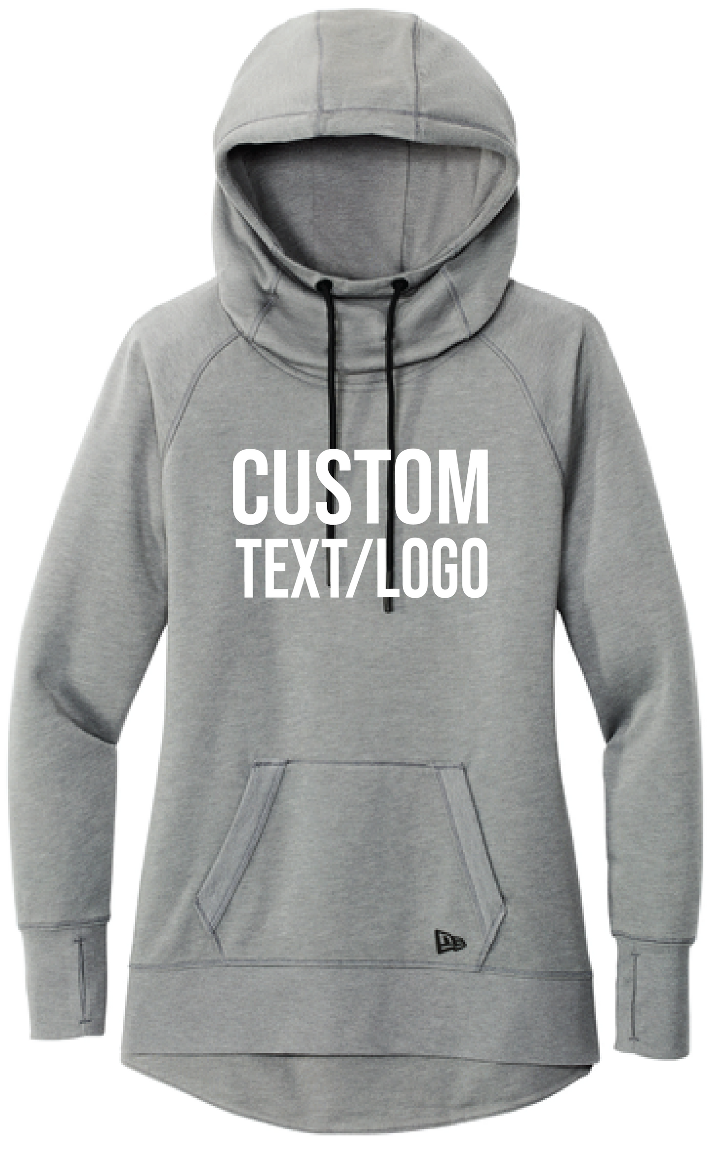 Custom Women's New Era Mid-Weight Tri-Blend Fleece Pullover Hoodie
