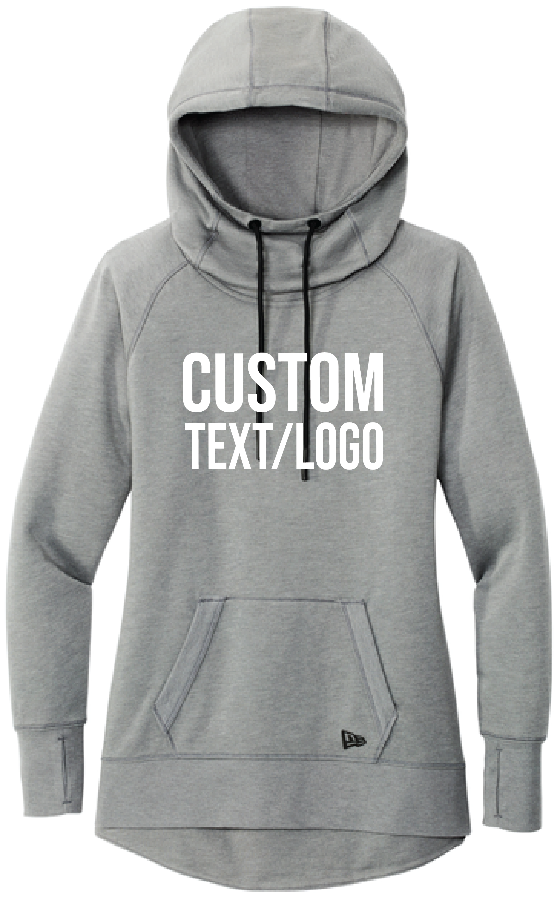 Custom Women's New Era Mid-Weight Tri-Blend Fleece Pullover Hoodie