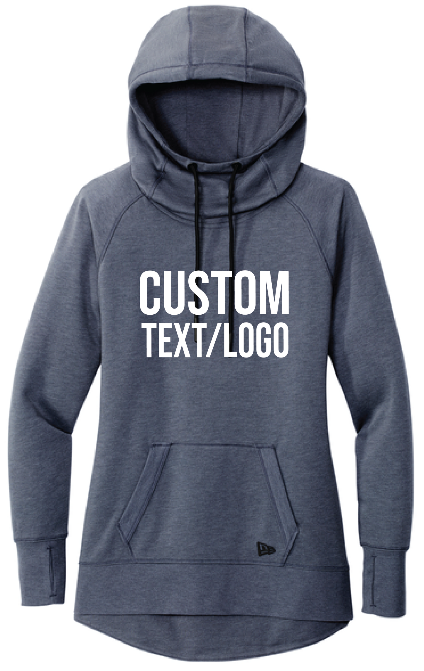 Custom Women's New Era Mid-Weight Tri-Blend Fleece Pullover Hoodie