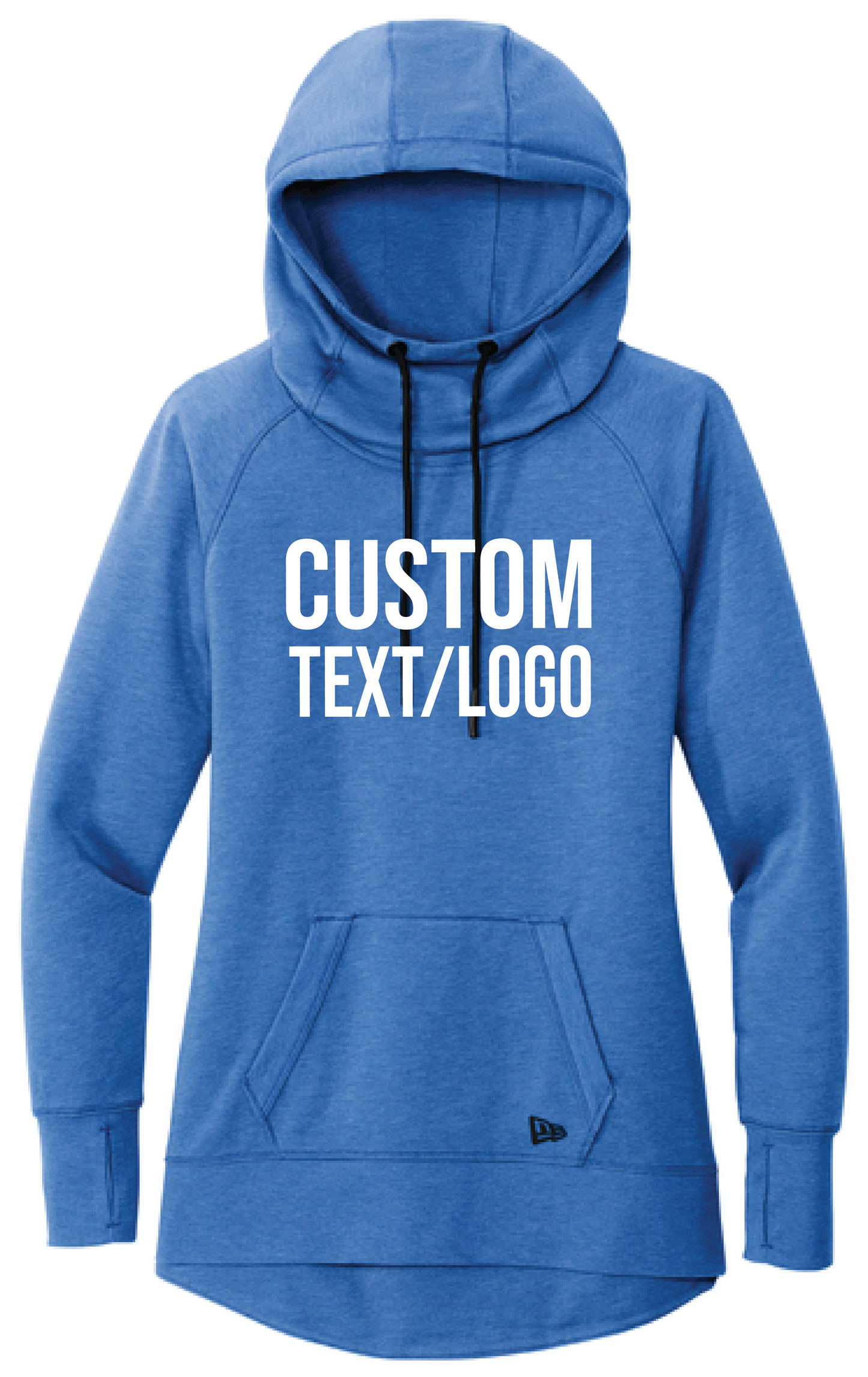 Custom Women's New Era Mid-Weight Tri-Blend Fleece Pullover Hoodie