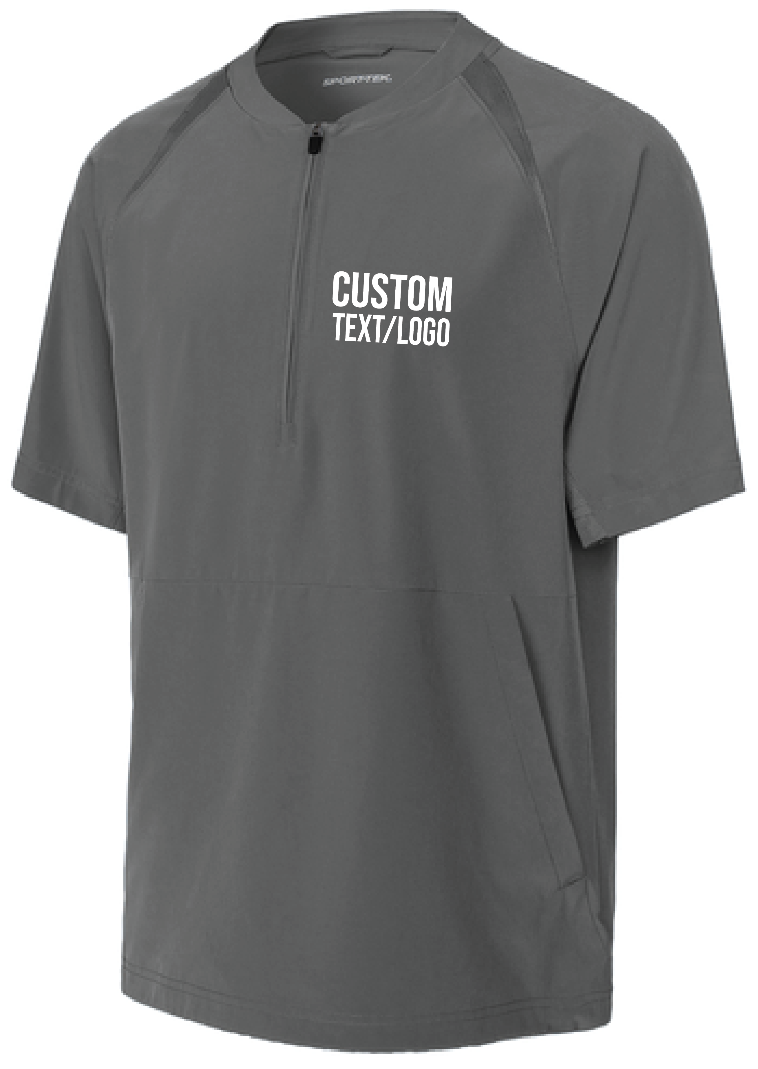 Custom Men's Repeat 1/2-Zip Short Sleeve Cage Jacket