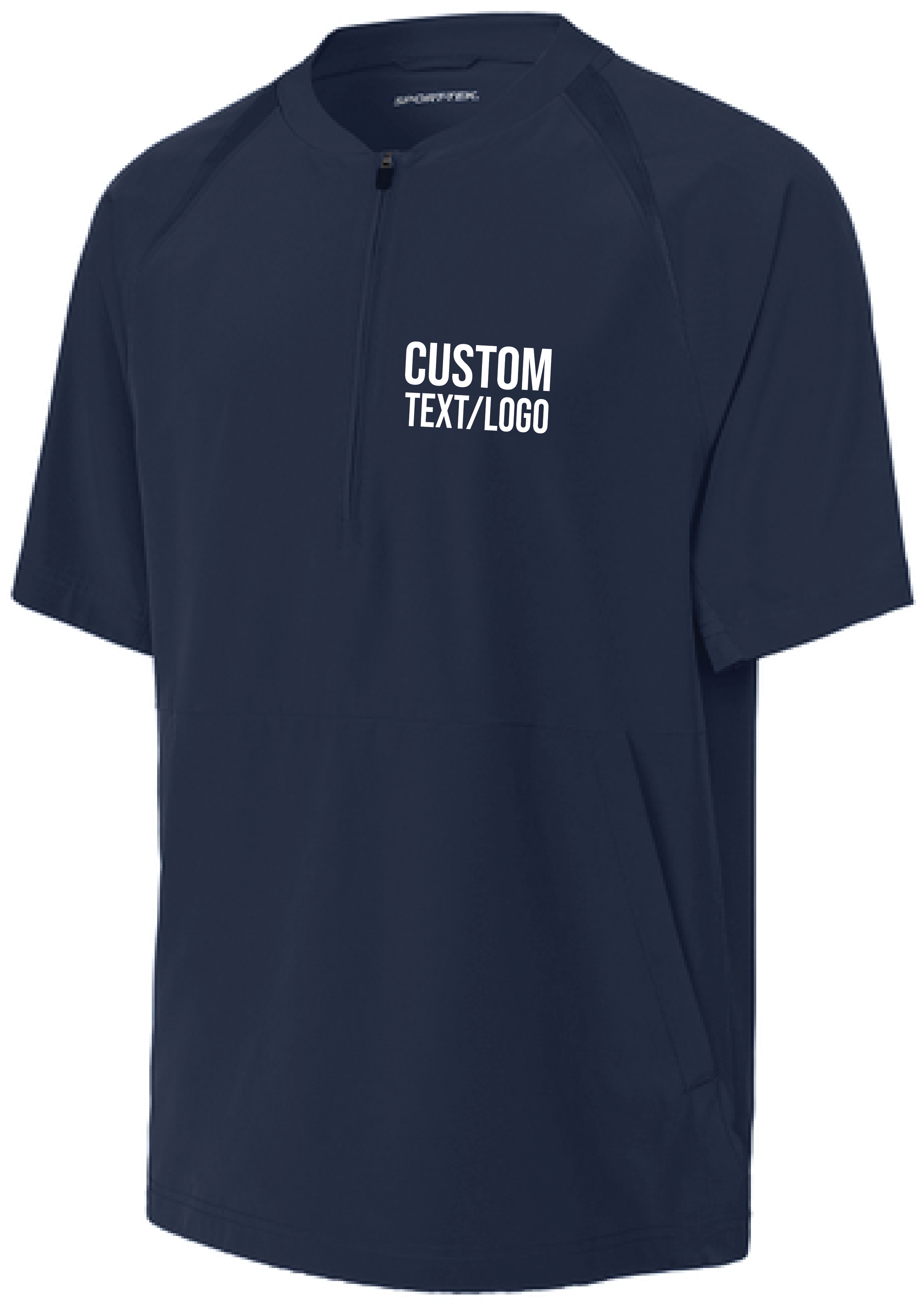 Custom Men's Repeat 1/2-Zip Short Sleeve Cage Jacket