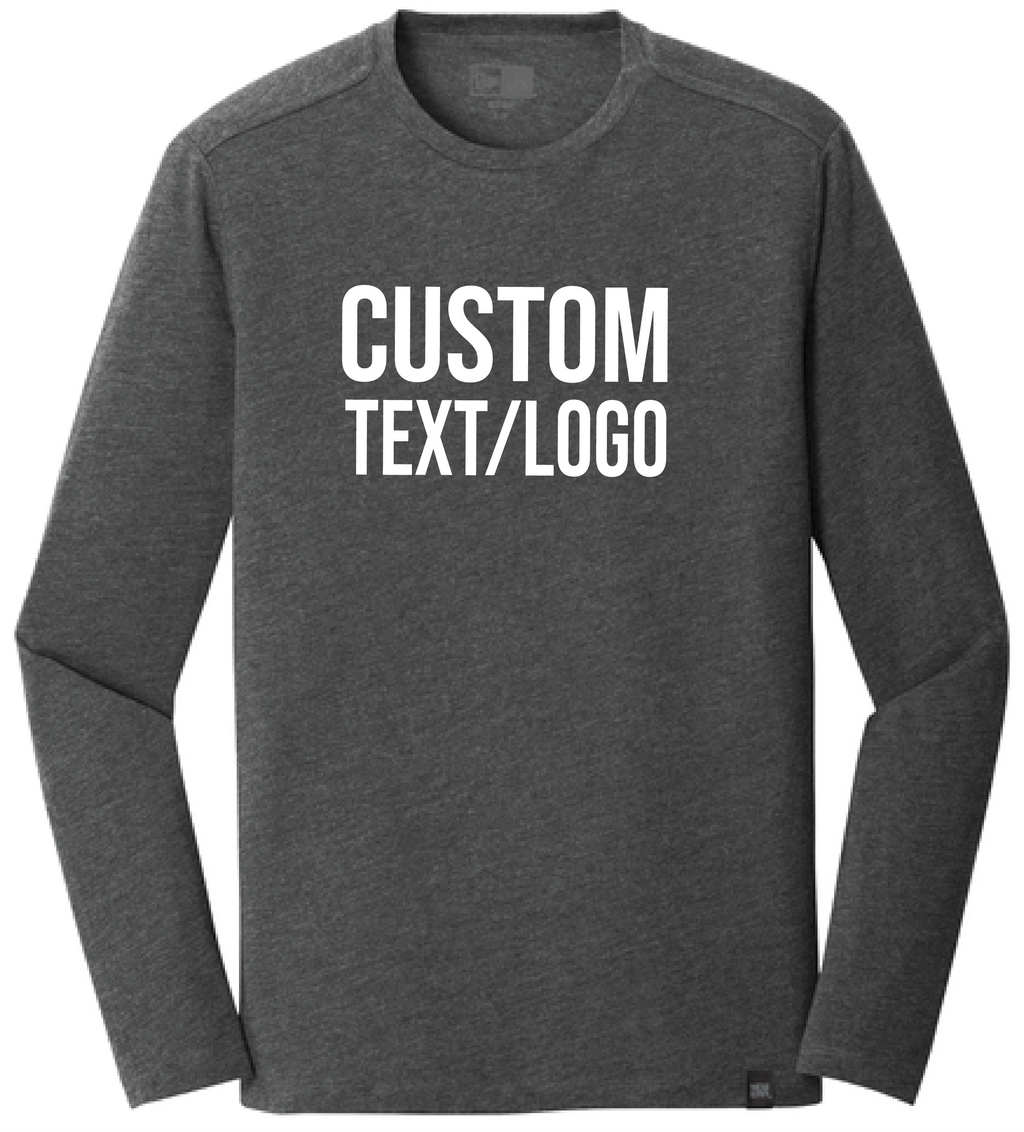 Custom Men's New Era Heritage Blend Long Sleeve Crew Tee