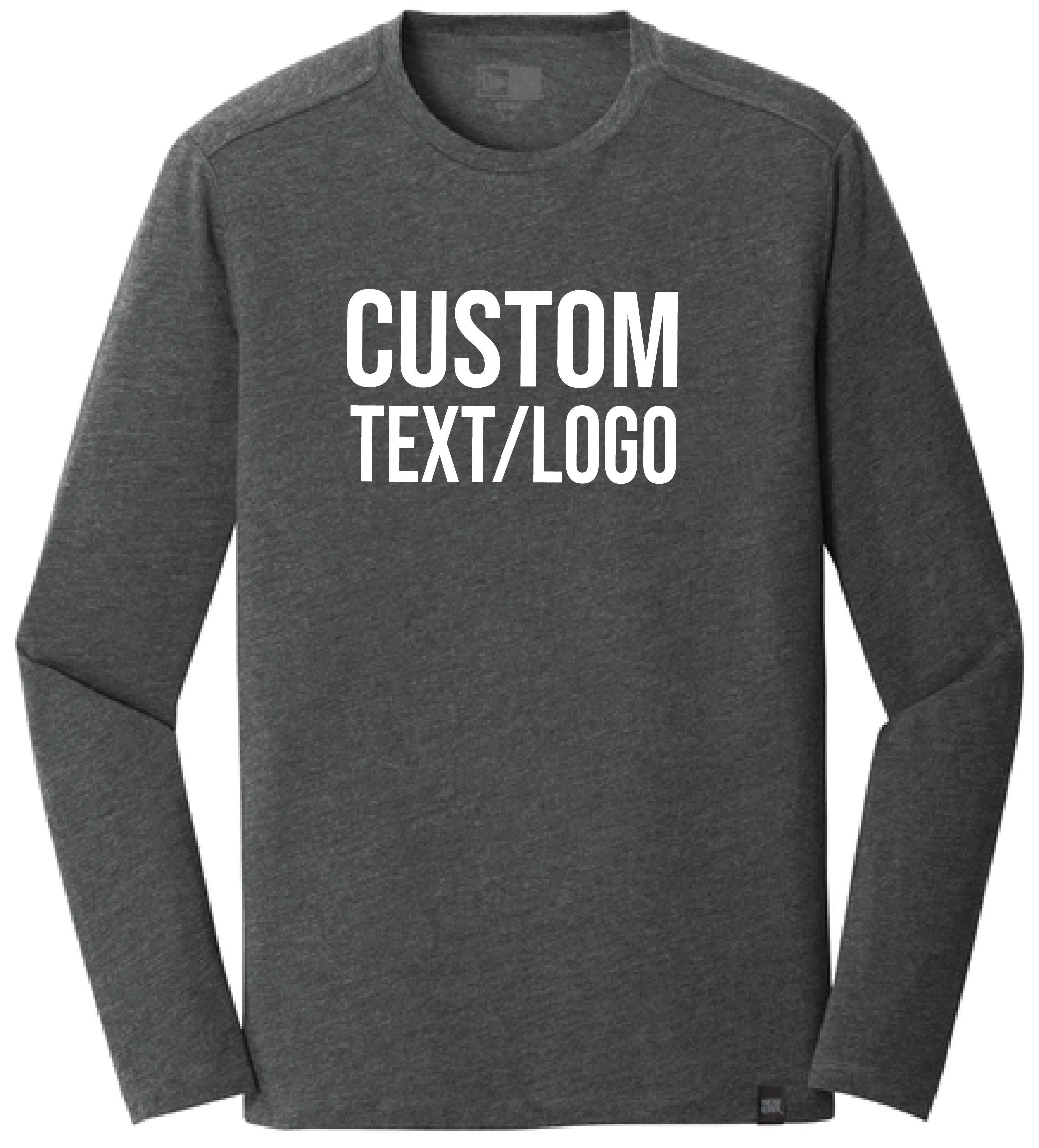 Custom Men's New Era Heritage Blend Long Sleeve Crew Tee