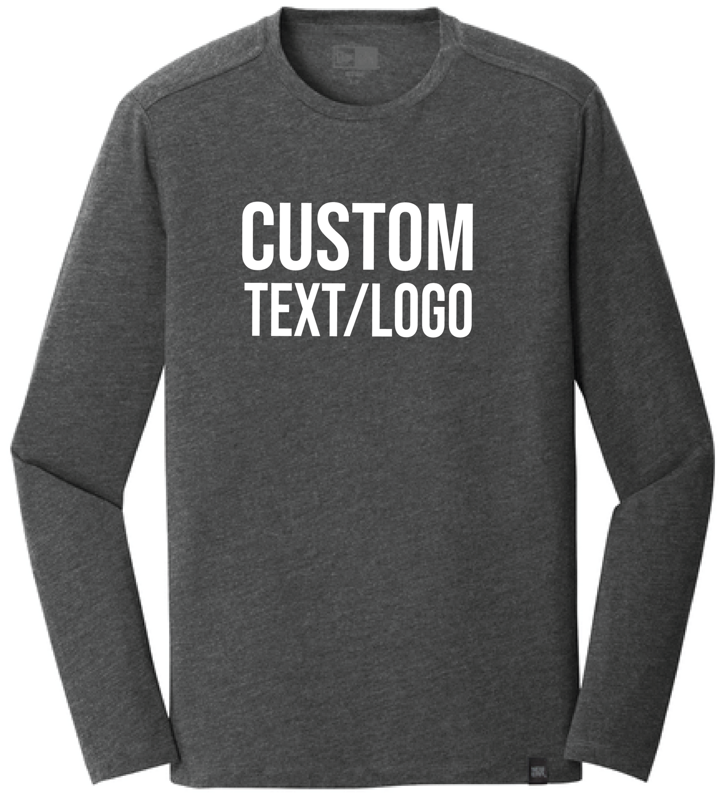 Custom Men's New Era Heritage Blend Long Sleeve Crew Tee