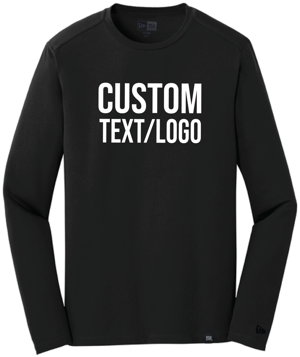 Custom Men's New Era Heritage Blend Long Sleeve Crew Tee