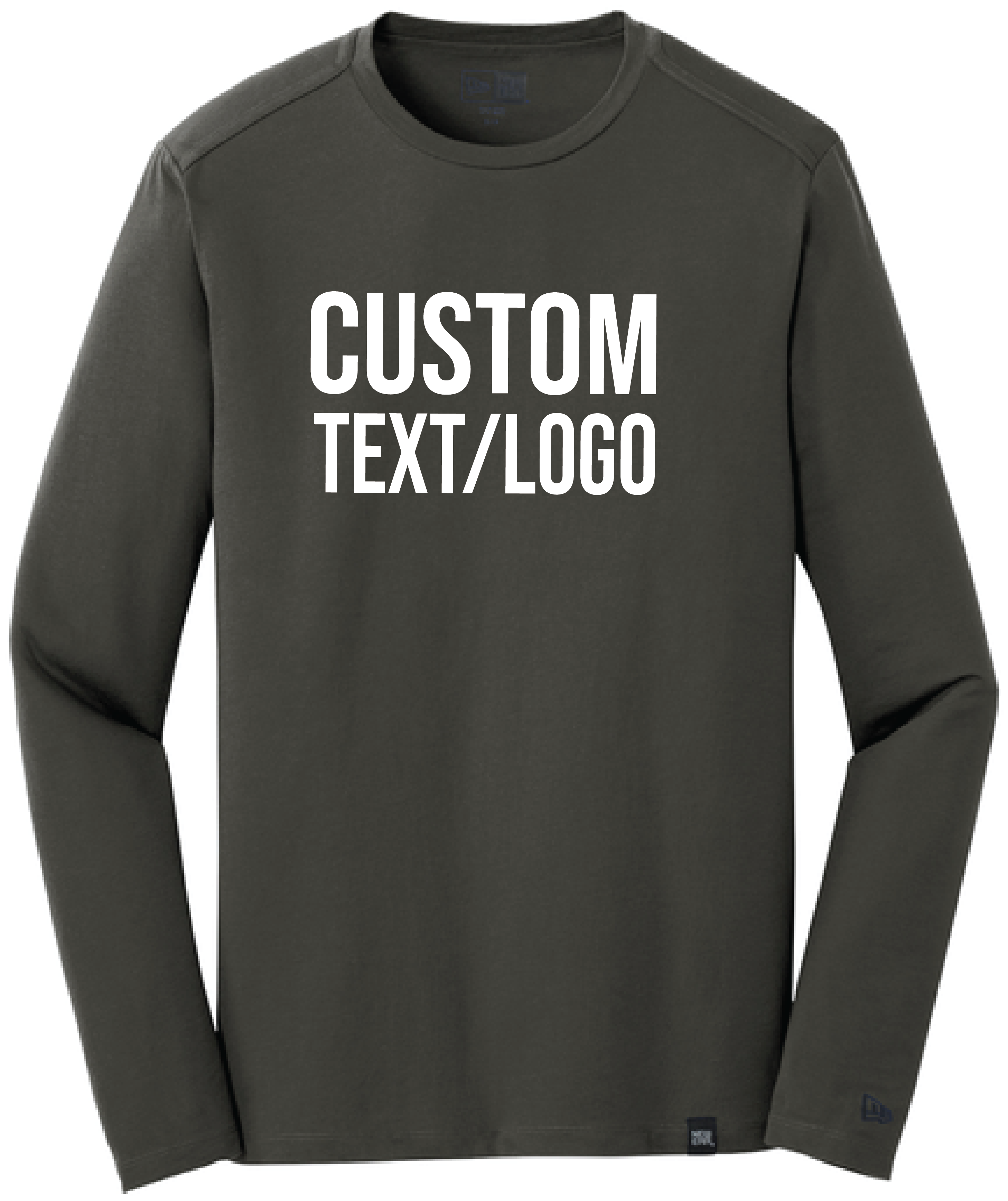 Custom Men's New Era Heritage Blend Long Sleeve Crew Tee